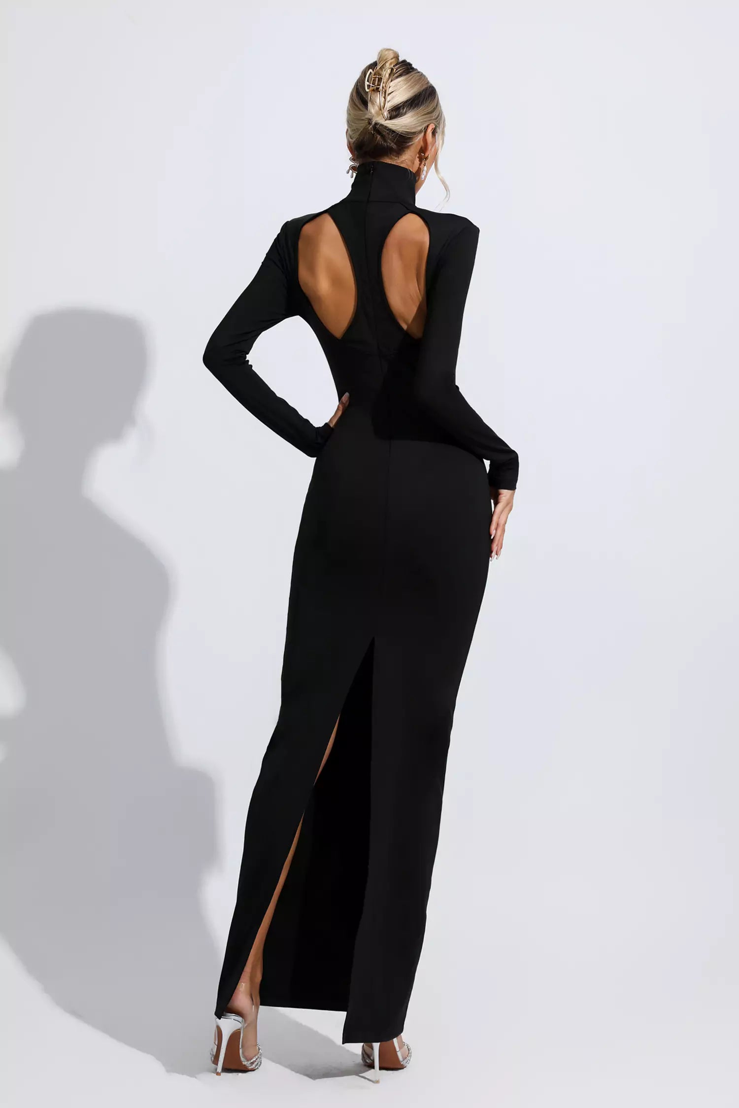Carly Black Cutout Maxi Dress-CATCHALL