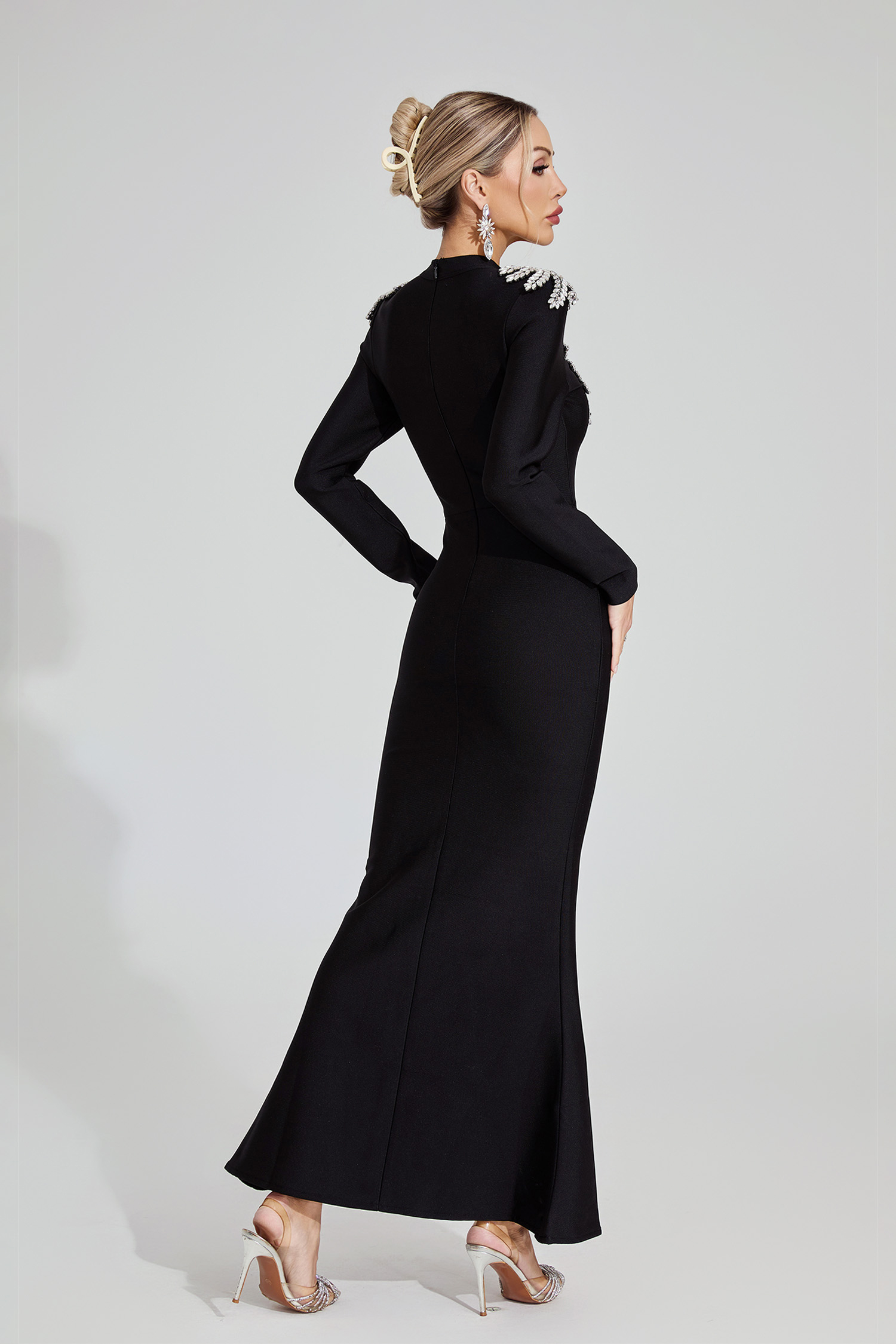 Aurora Black Diamond Bandage Dress