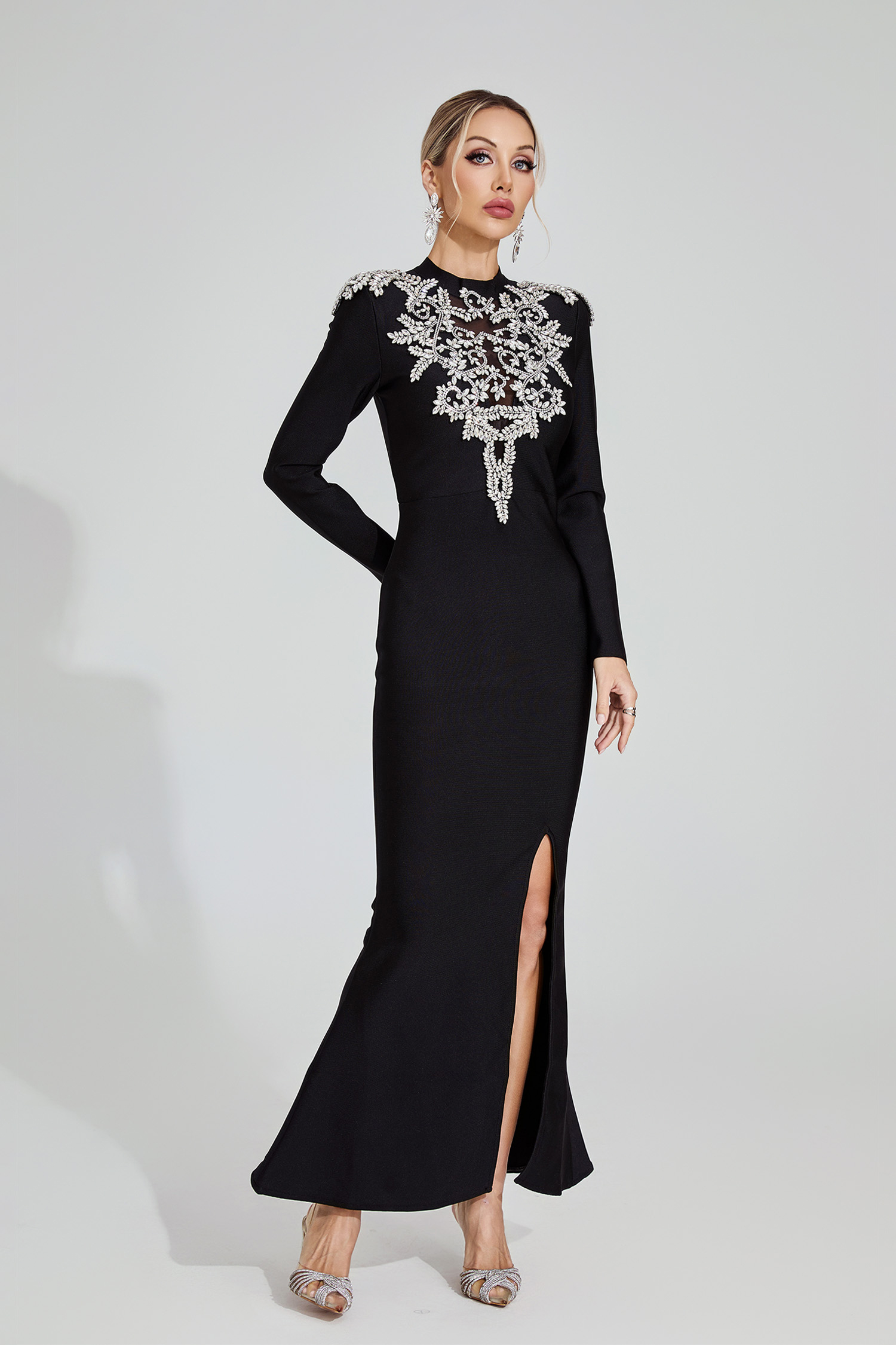 Aurora Black Diamond Bandage Dress