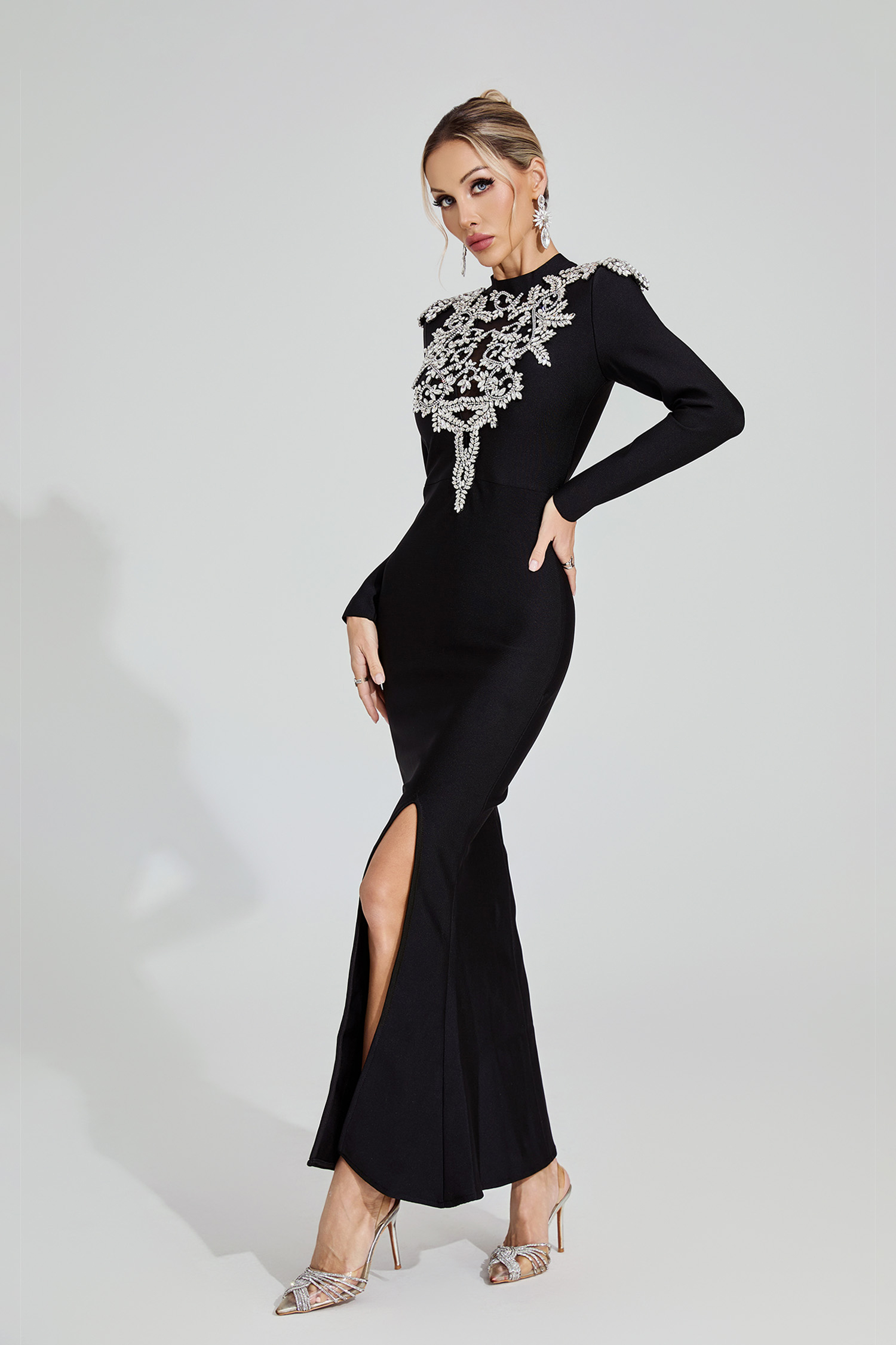 Aurora Black Diamond Bandage Dress