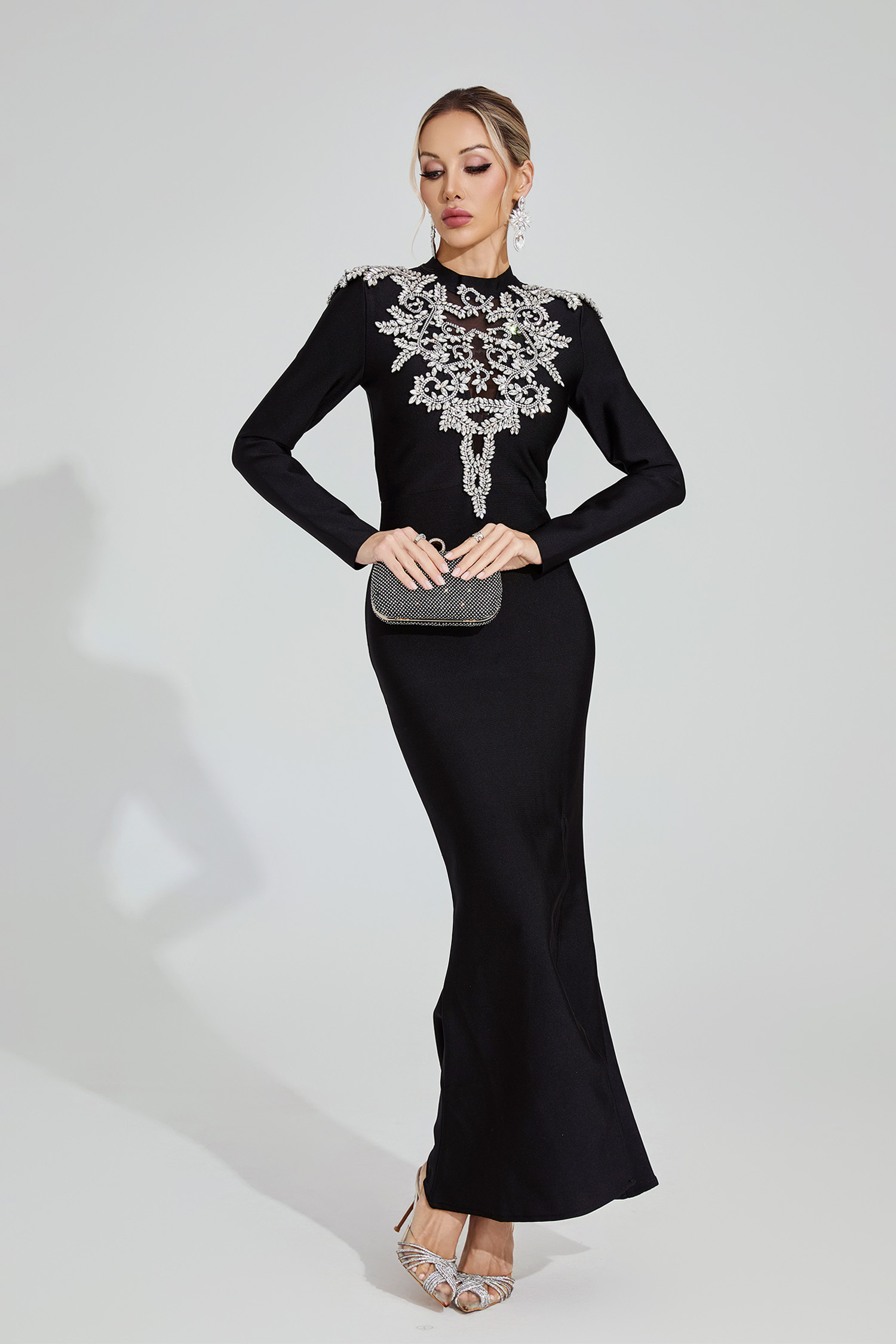 Aurora Black Diamond Bandage Dress