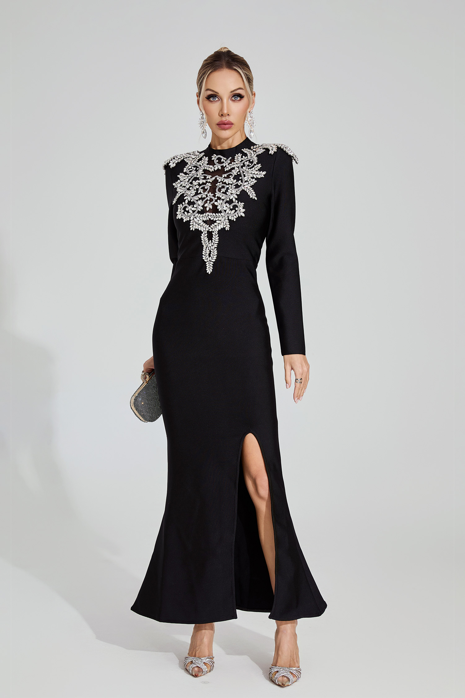 Aurora Black Diamond Bandage Dress