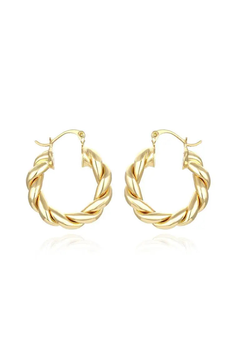 Ayla Spiral Circle Earrings-CATCHALL