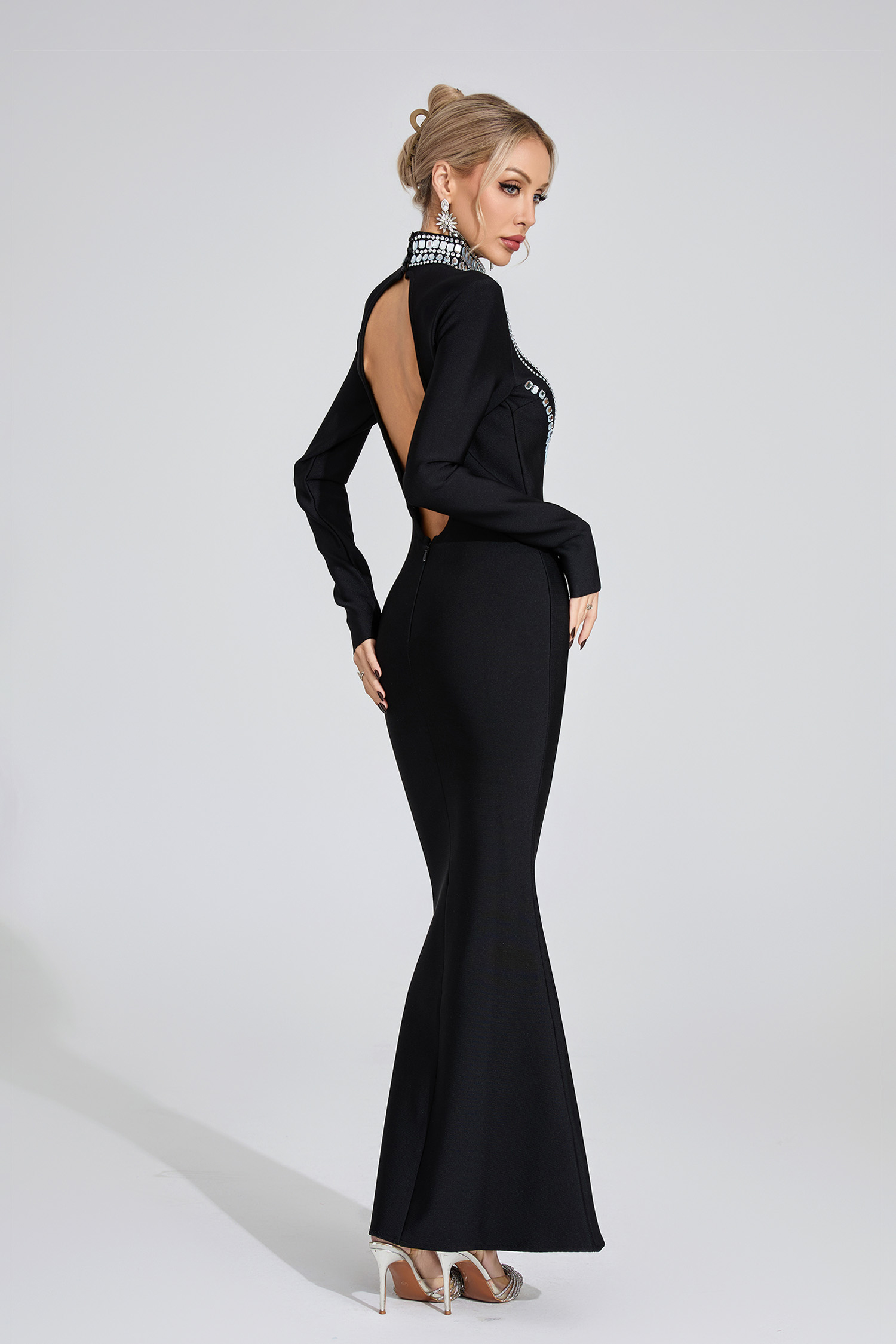 Azaria Black Diamond Maxi Dress