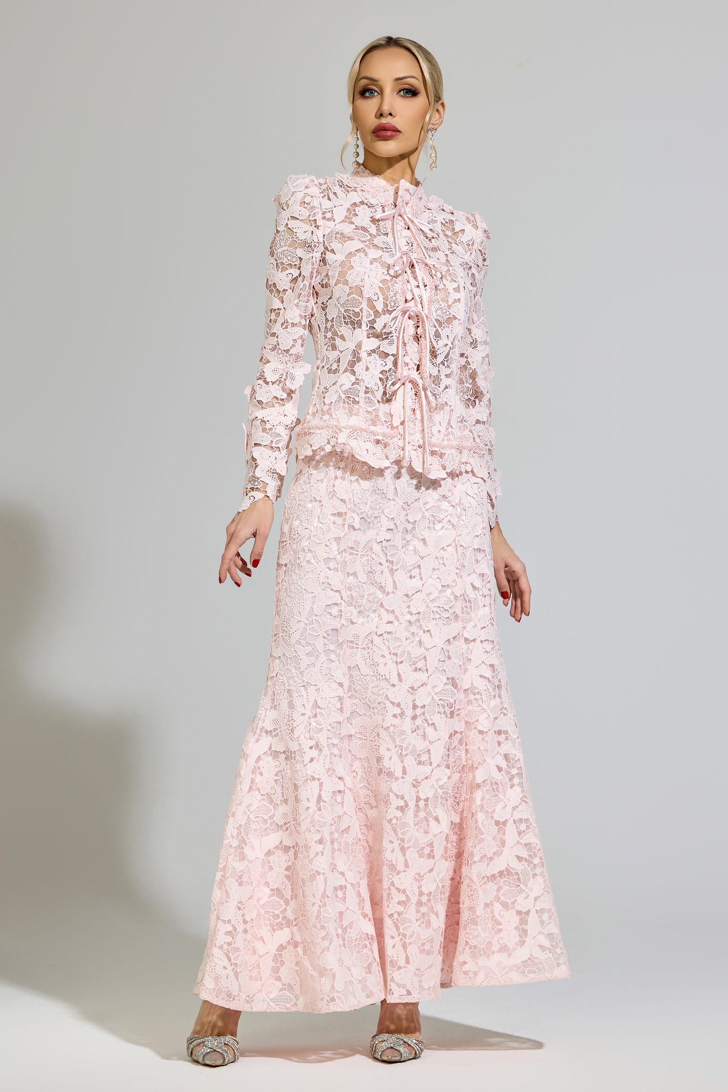 Basin Pink Lace Set