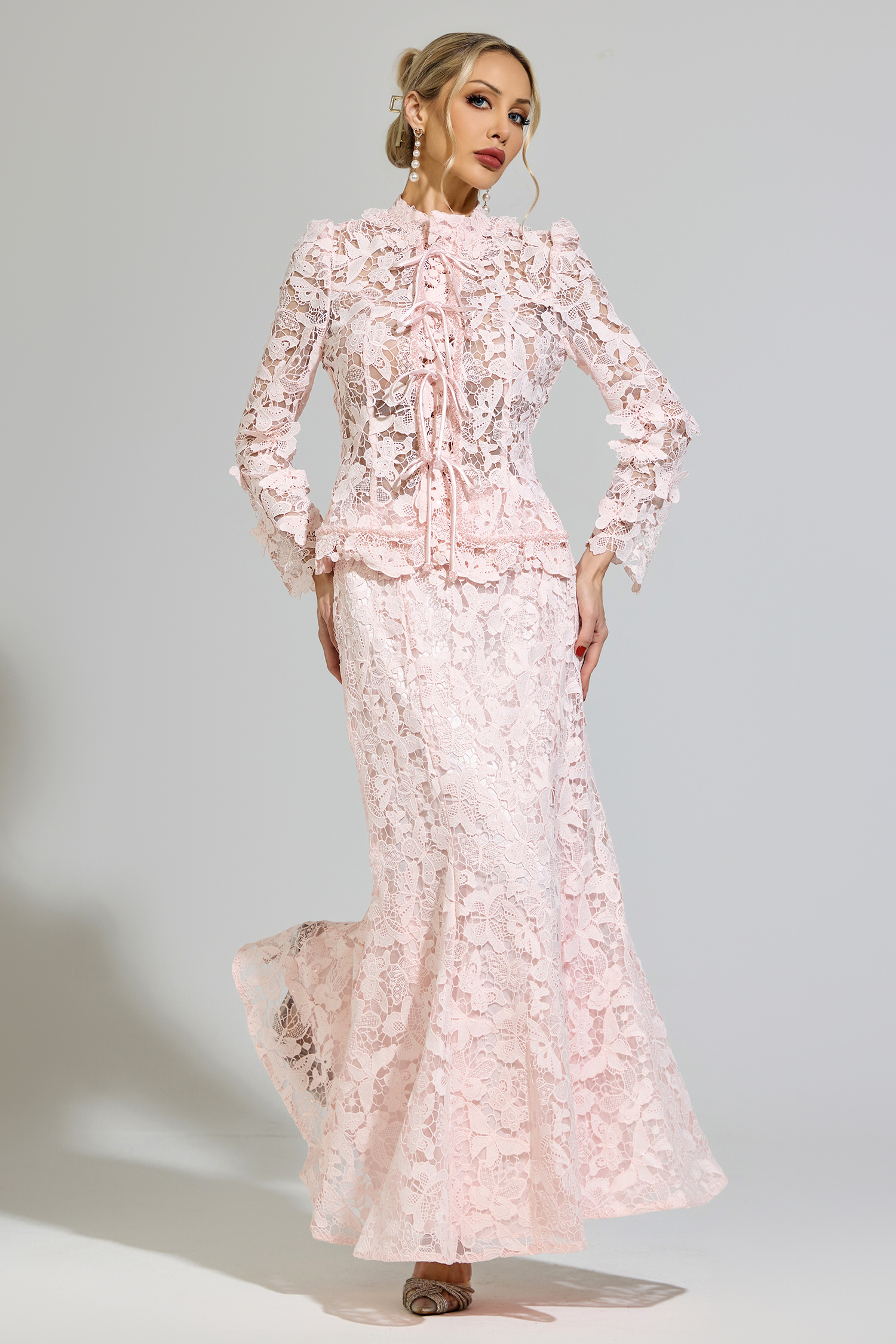 Basin Pink Lace Set