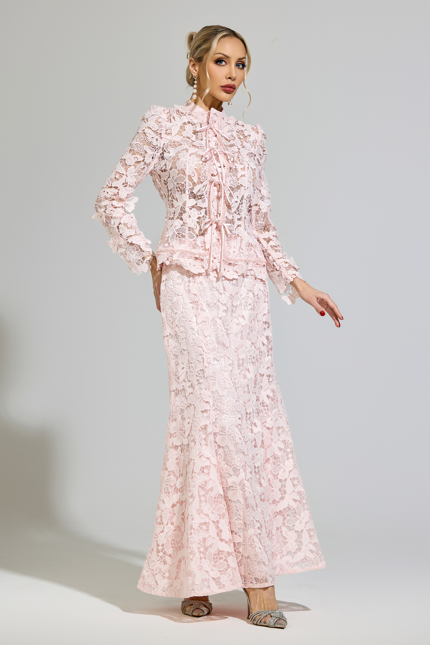 Basin Pink Lace Set
