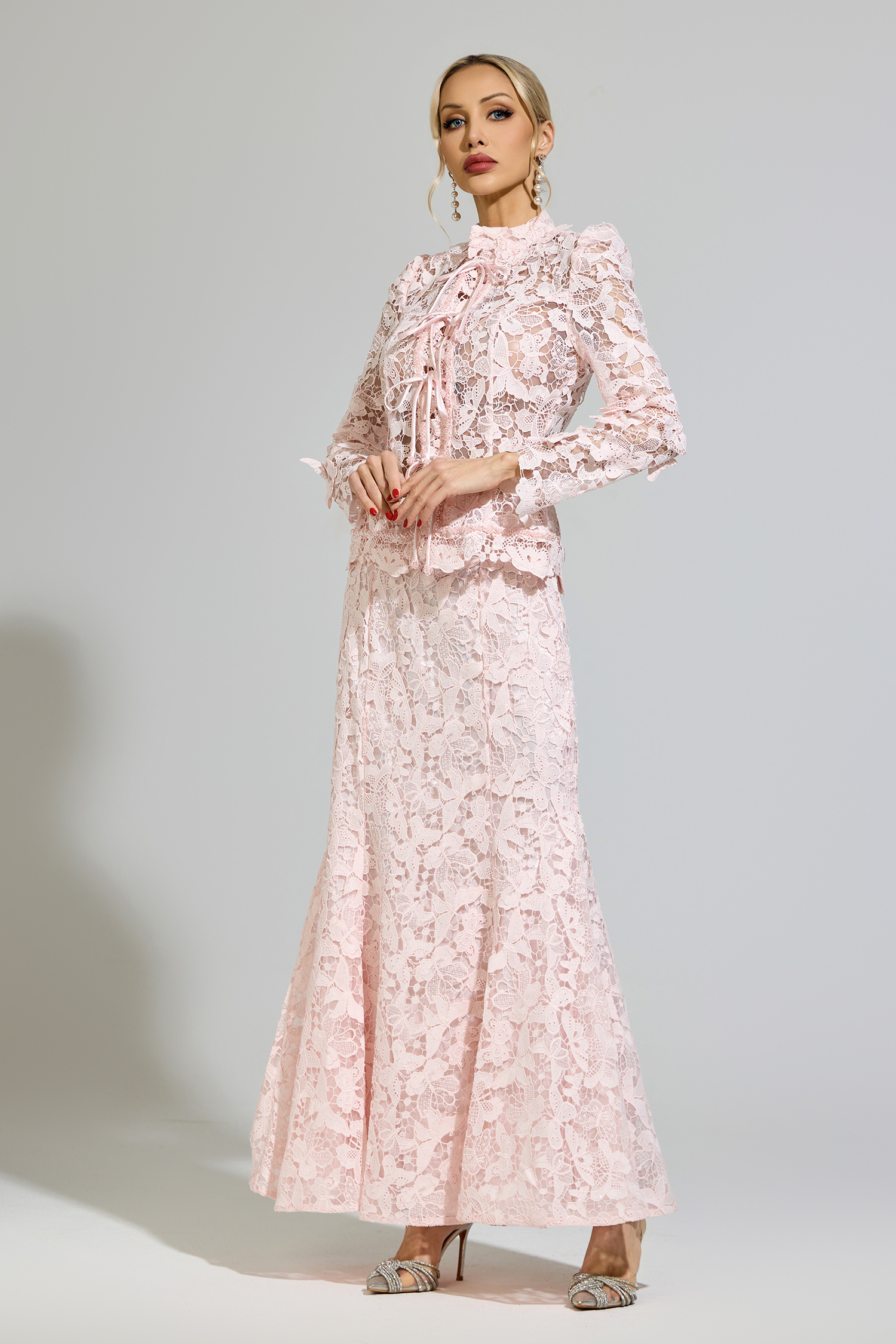 Basin Pink Lace Set
