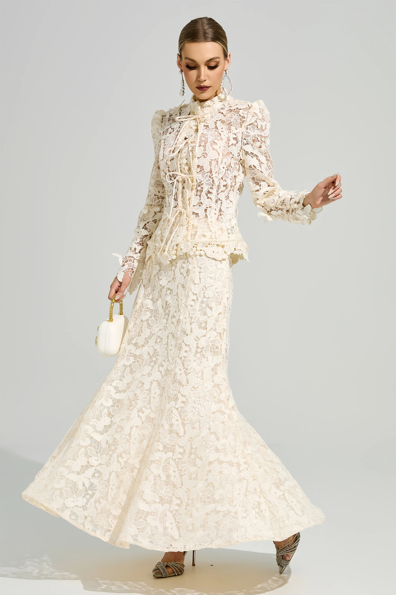 Basin White Lace Set