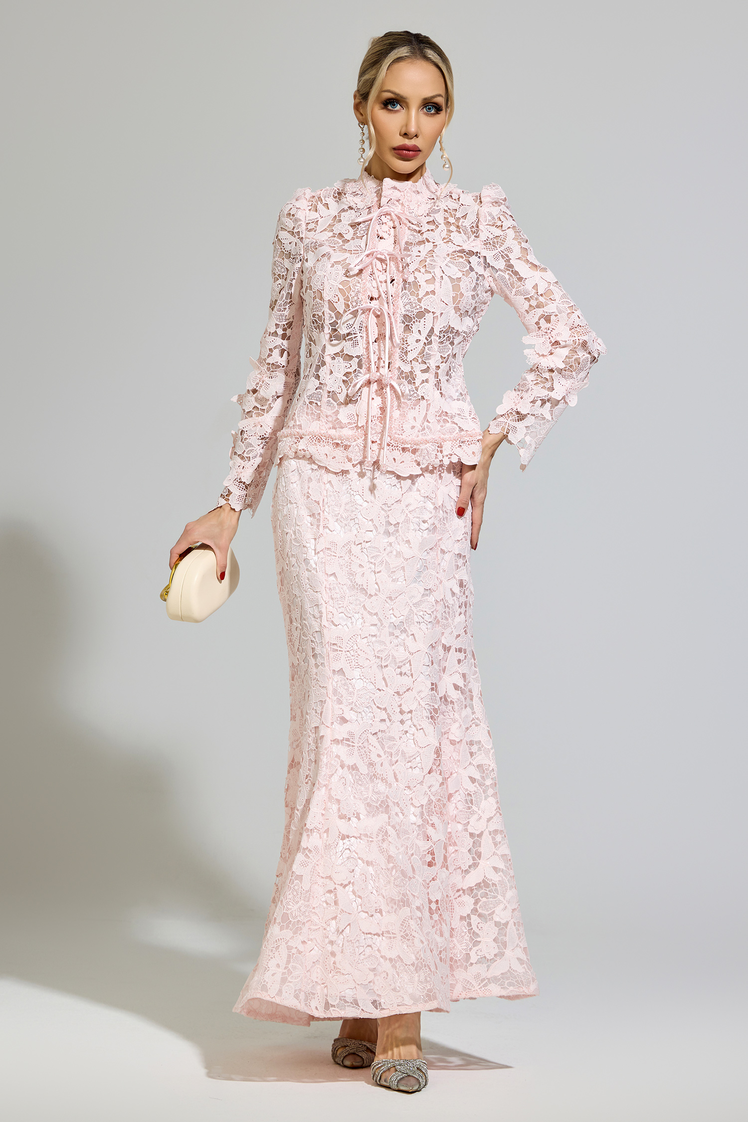 Basin Pink Lace Set