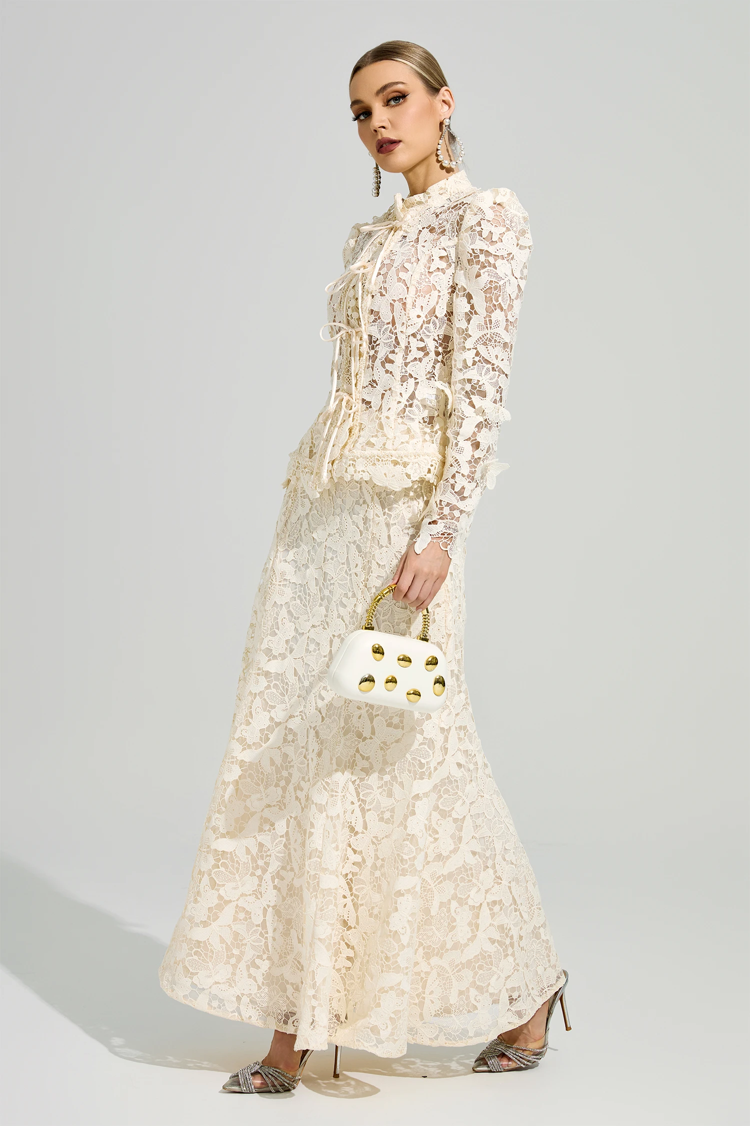 Basin White Lace Set