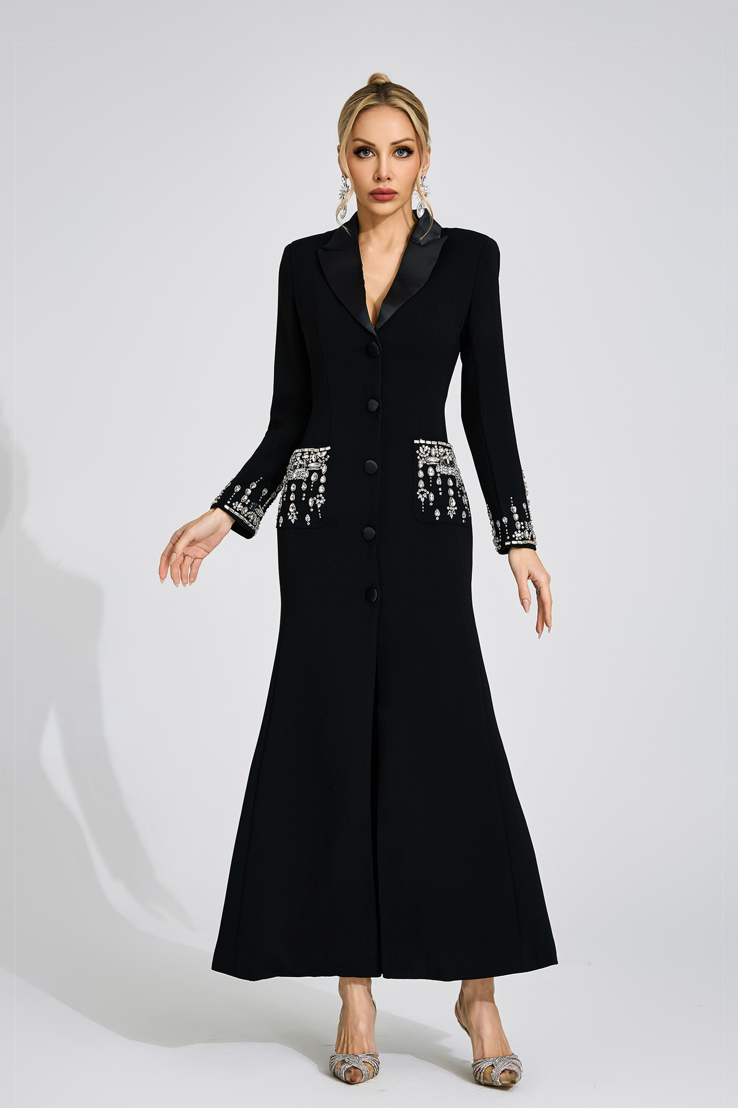 Beca Black Diamond Maxi Dress