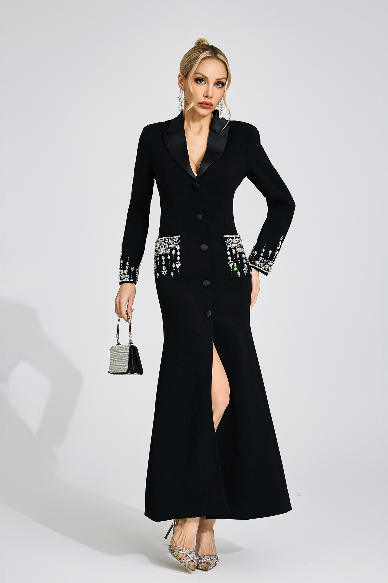 Beca Black Diamond Maxi Dress