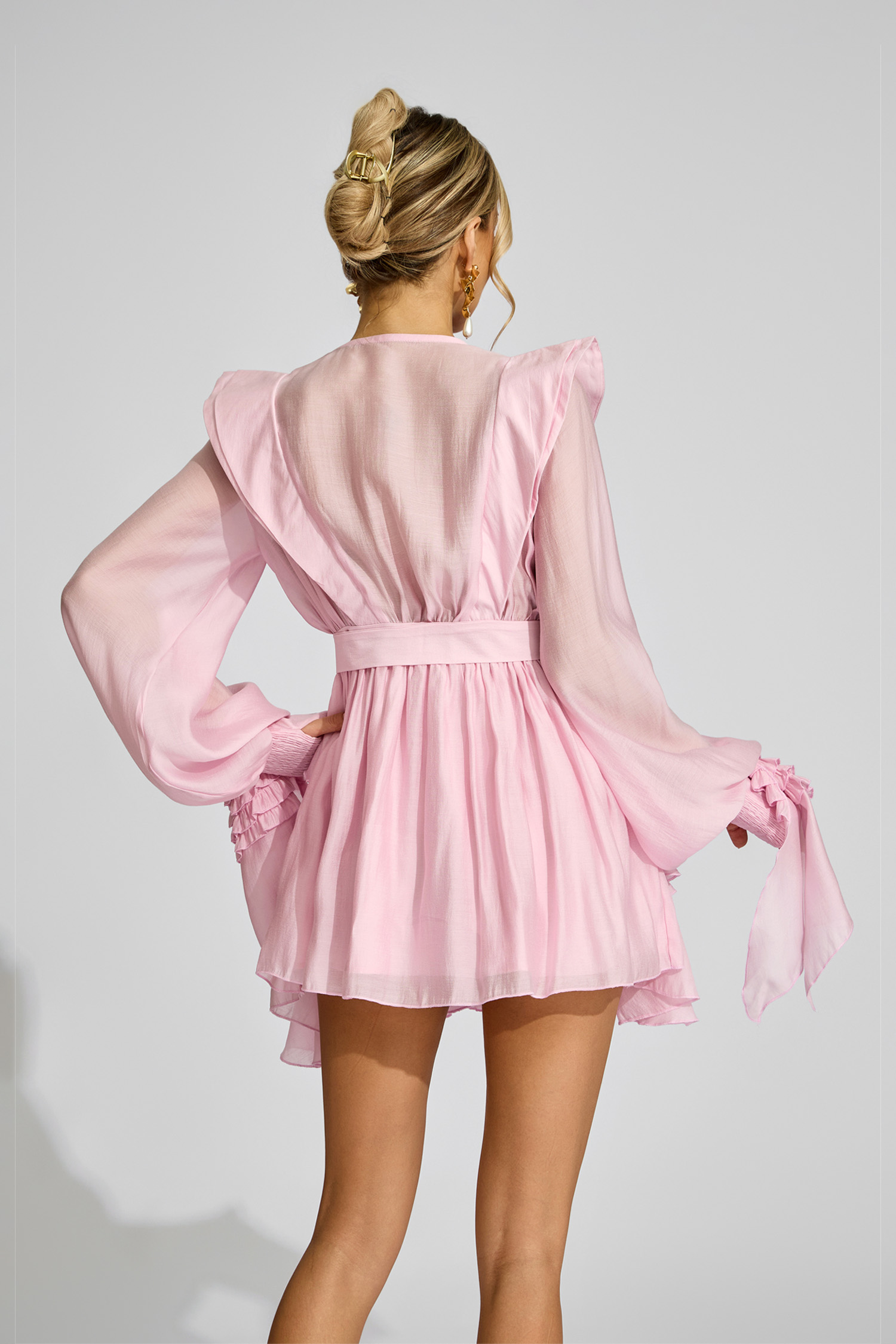 Beerbohm Pink Ruffled Dress
