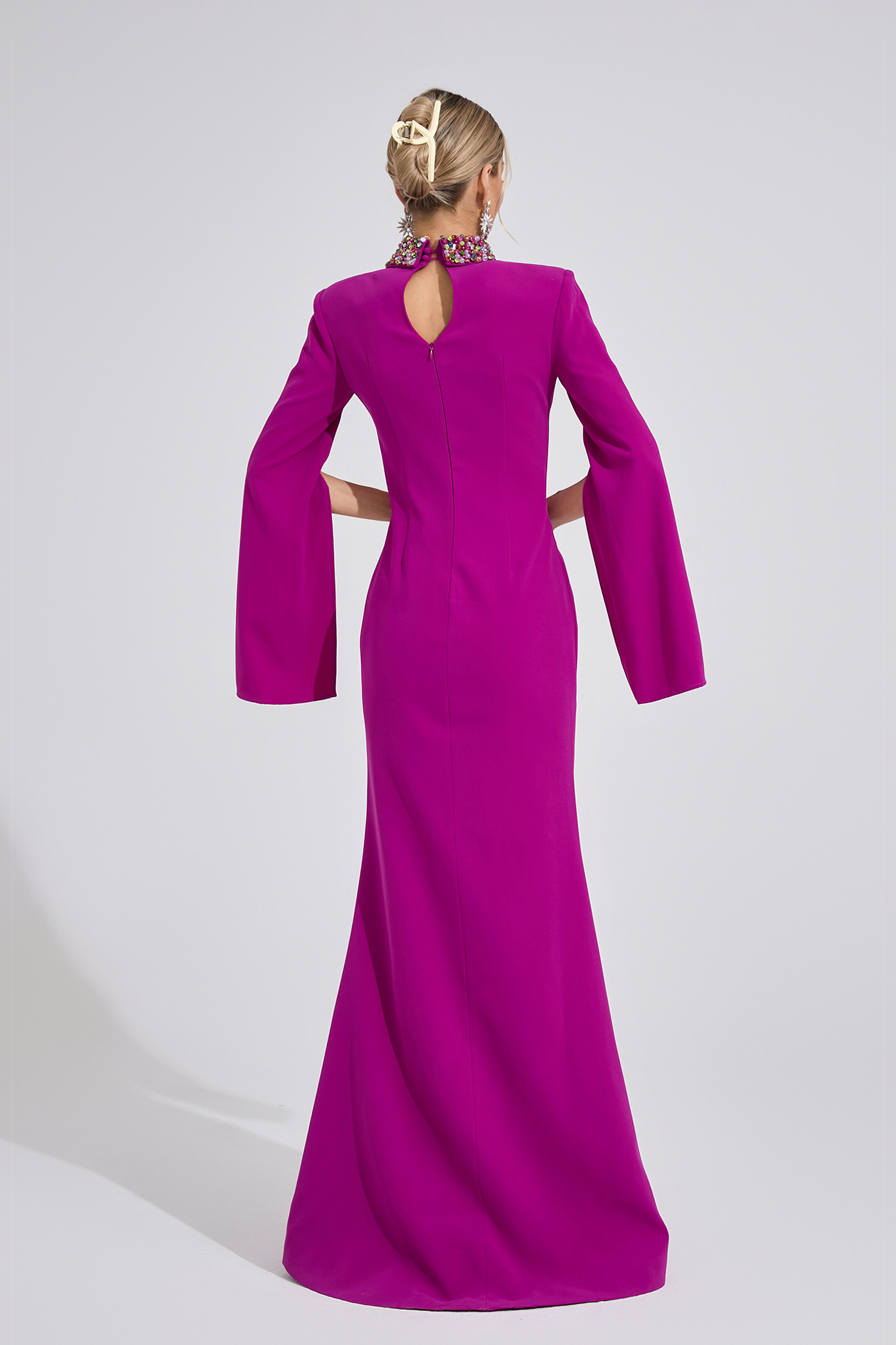 Bellatrix Purple Red Diamond Maxi Dress