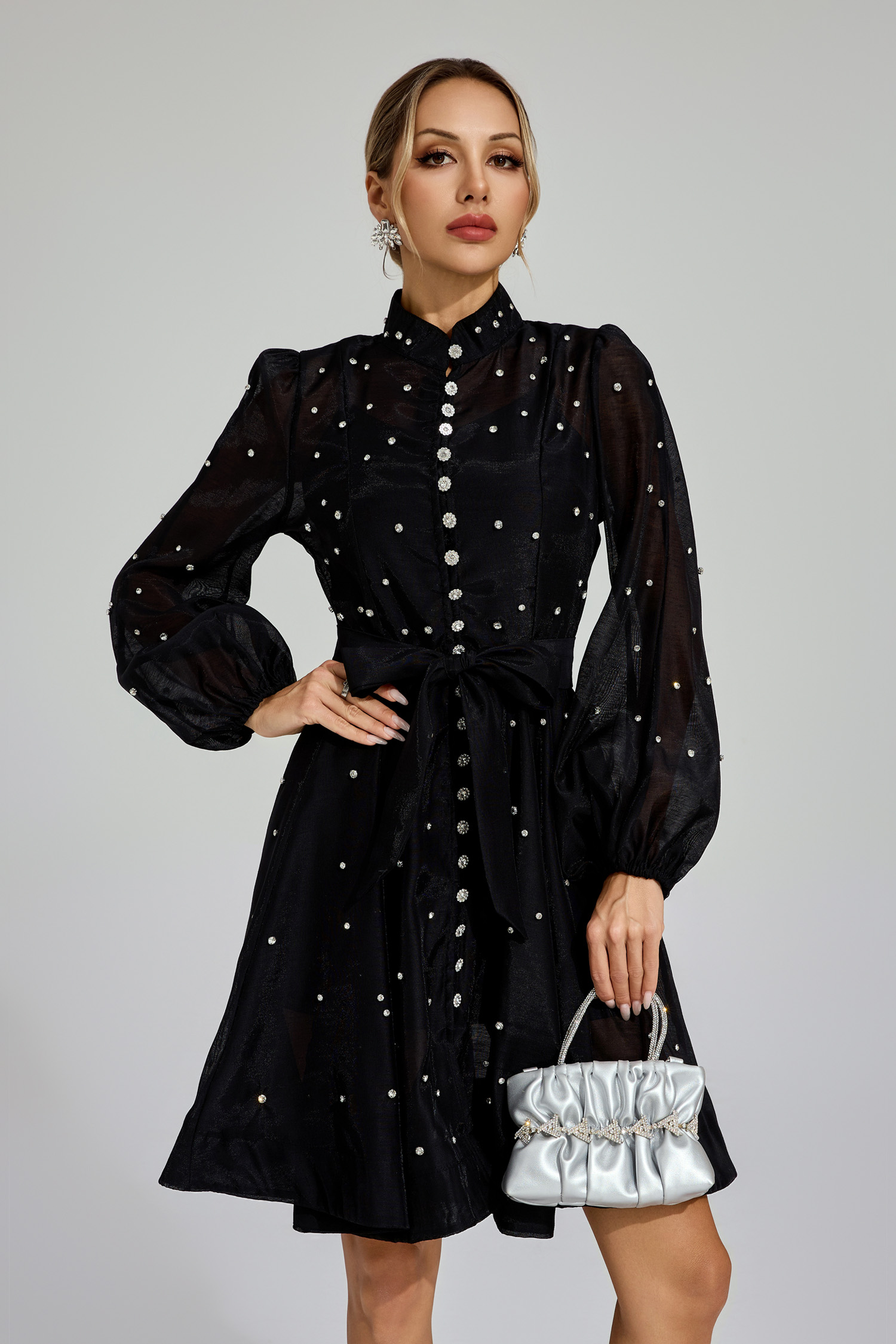 Bentham Black Diamond Embellished Mini Dress