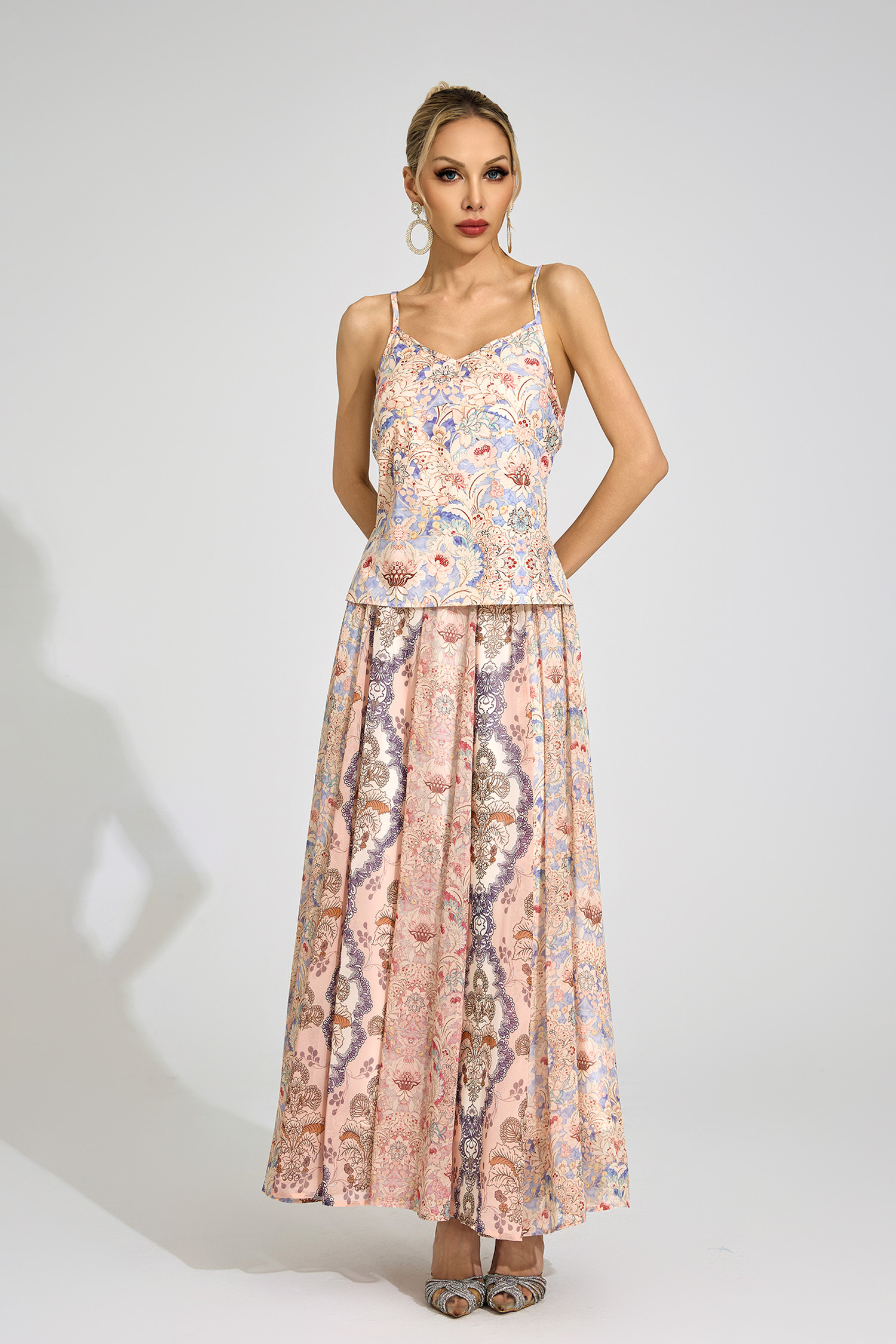 Birgit Pink Printed Set