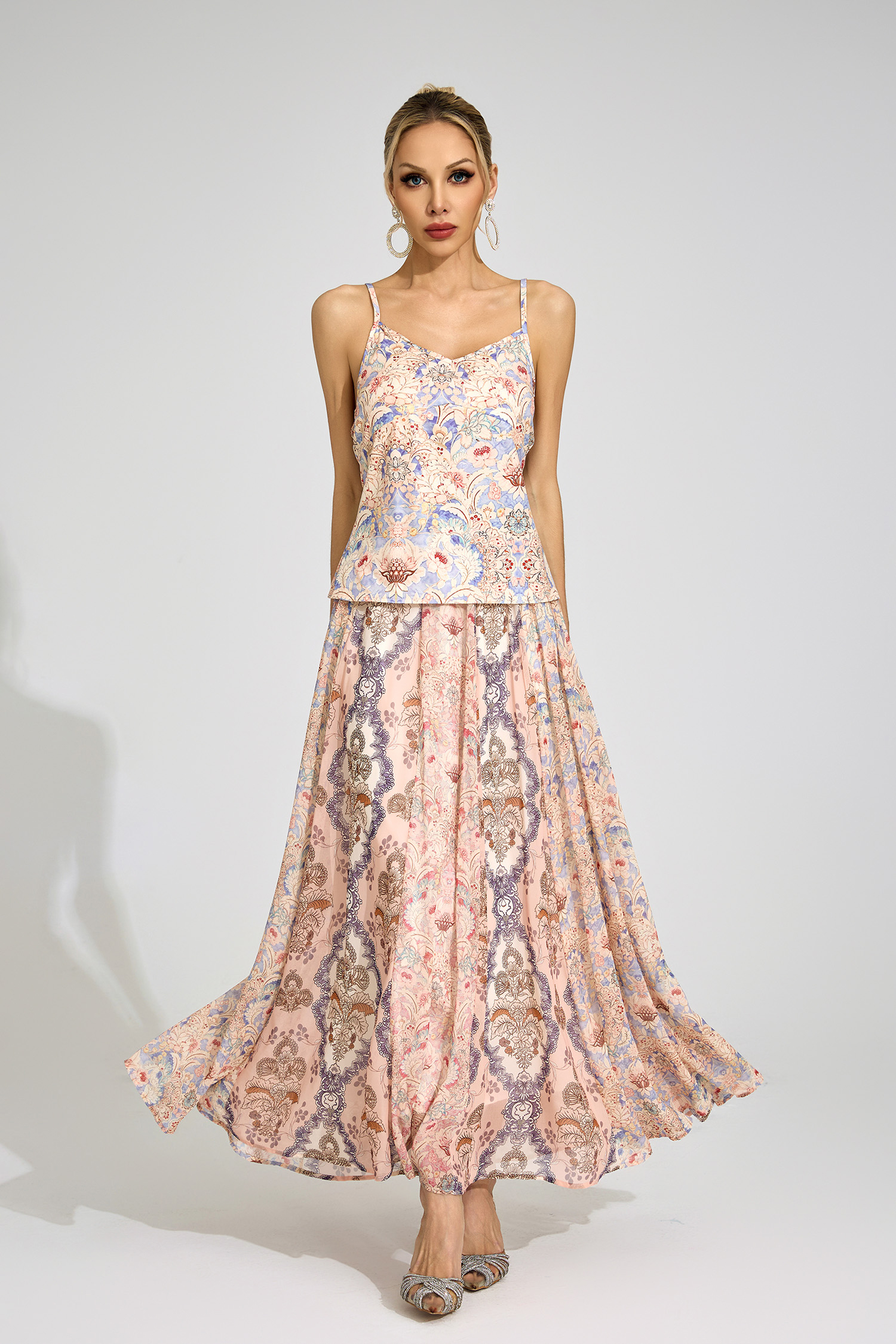 Birgit Pink Printed Set