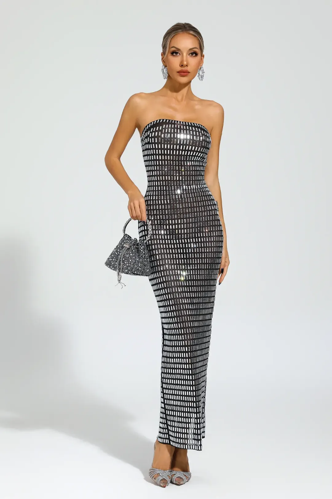 high slit dress Liza Formal Ruched Thick black belt - Colour:Tan Brown 2026 NH SPRING FORMALS