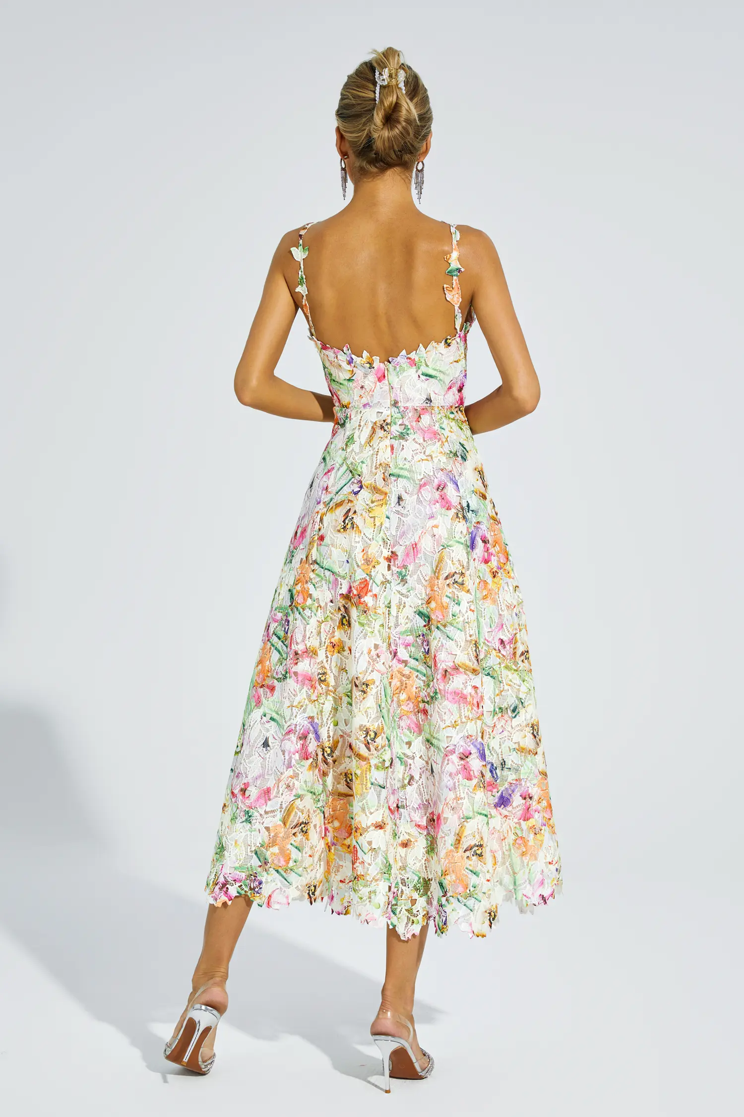 Boswell Floral Embroider Midi Dress-CATCHALL