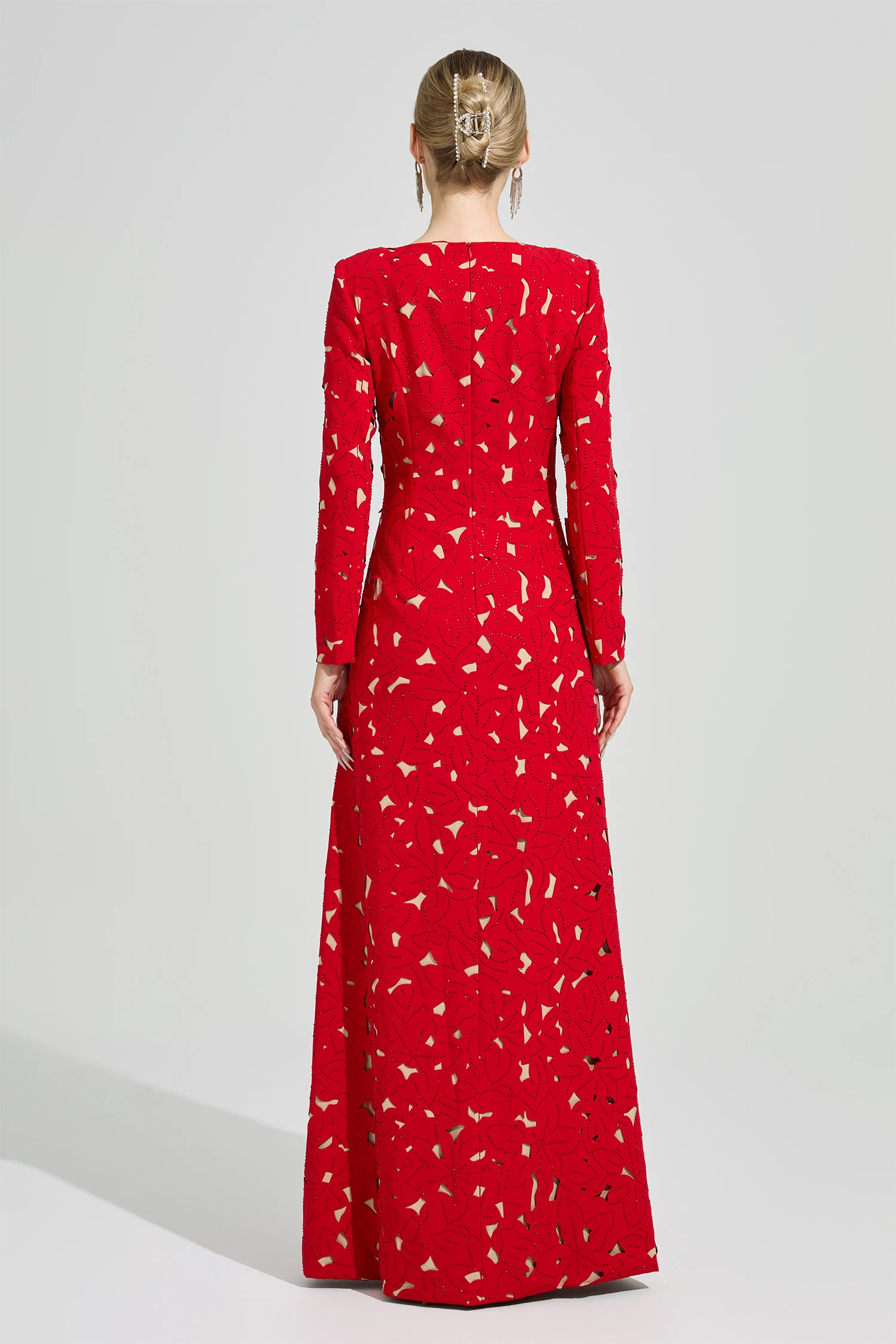 Brancusi Red Floral Dress
