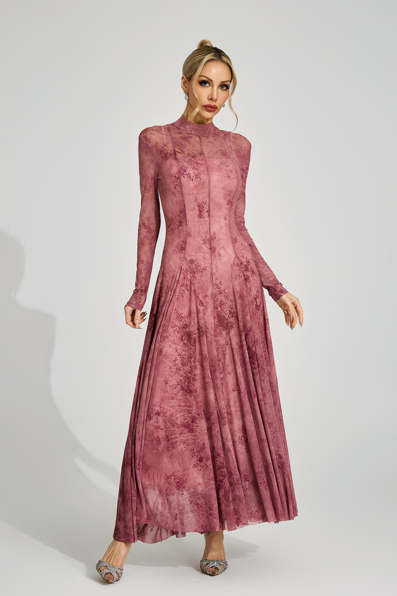 Bronwen Pink Floral Growth Maxi Dress