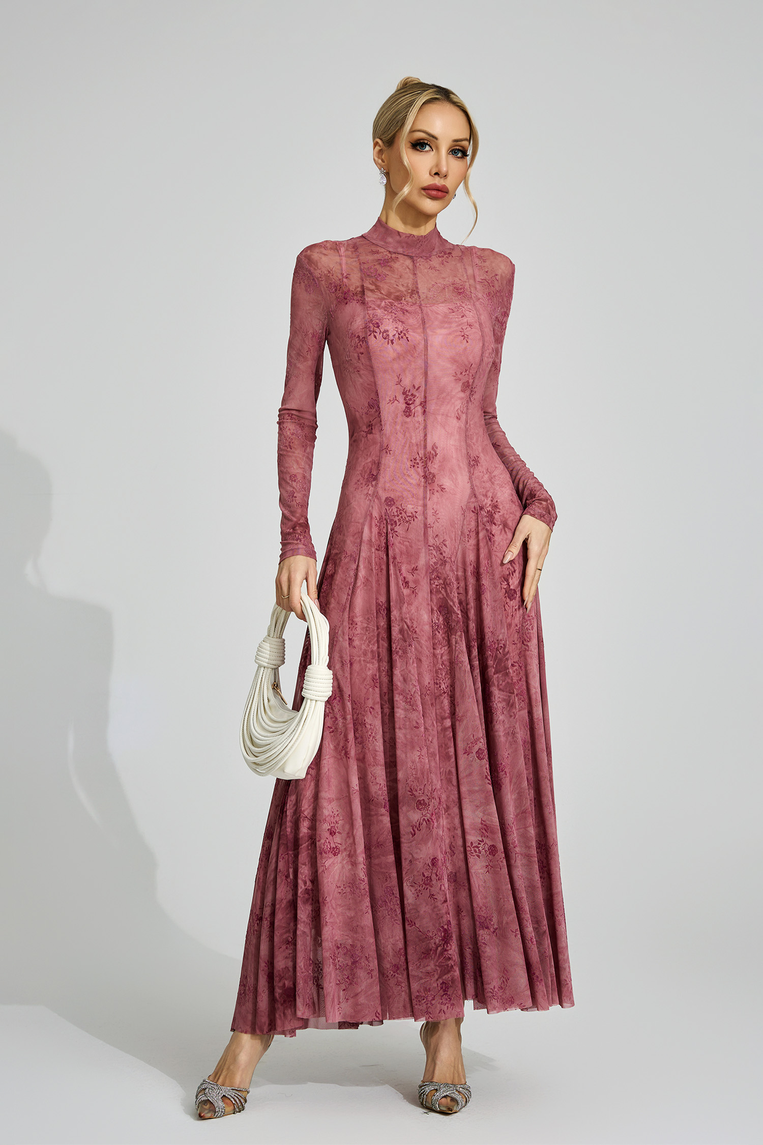 Bronwen Pink Floral Growth Maxi Dress