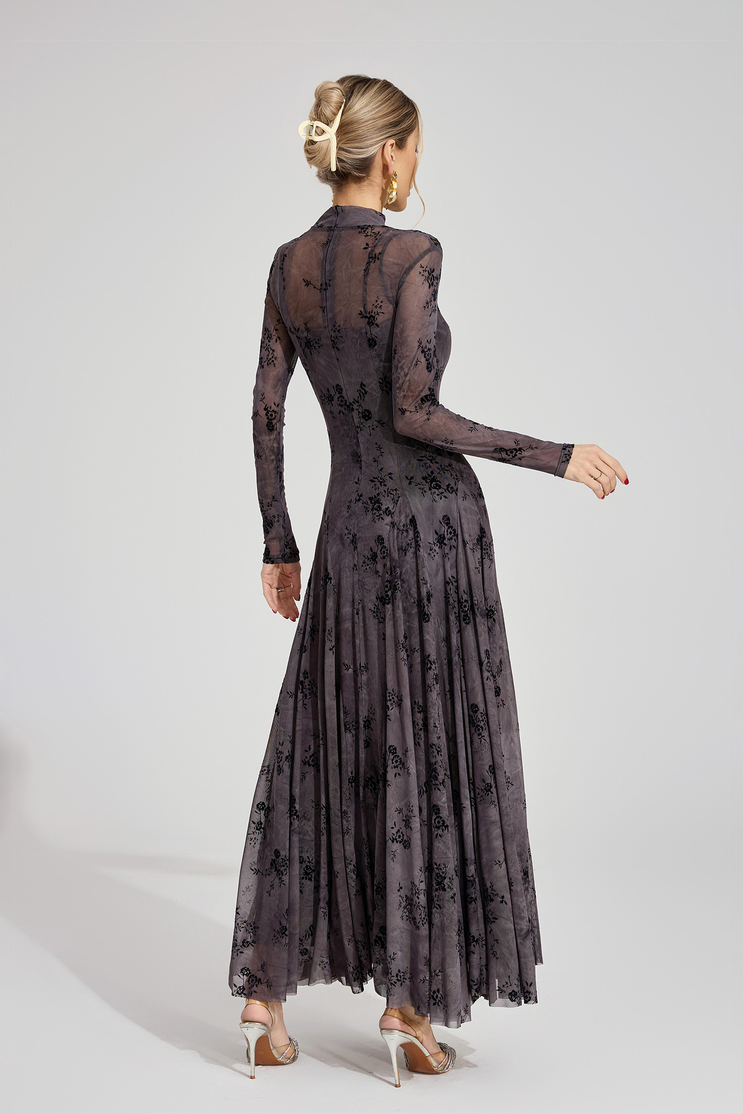 Bronwen Black Floral Growth Maxi Dress
