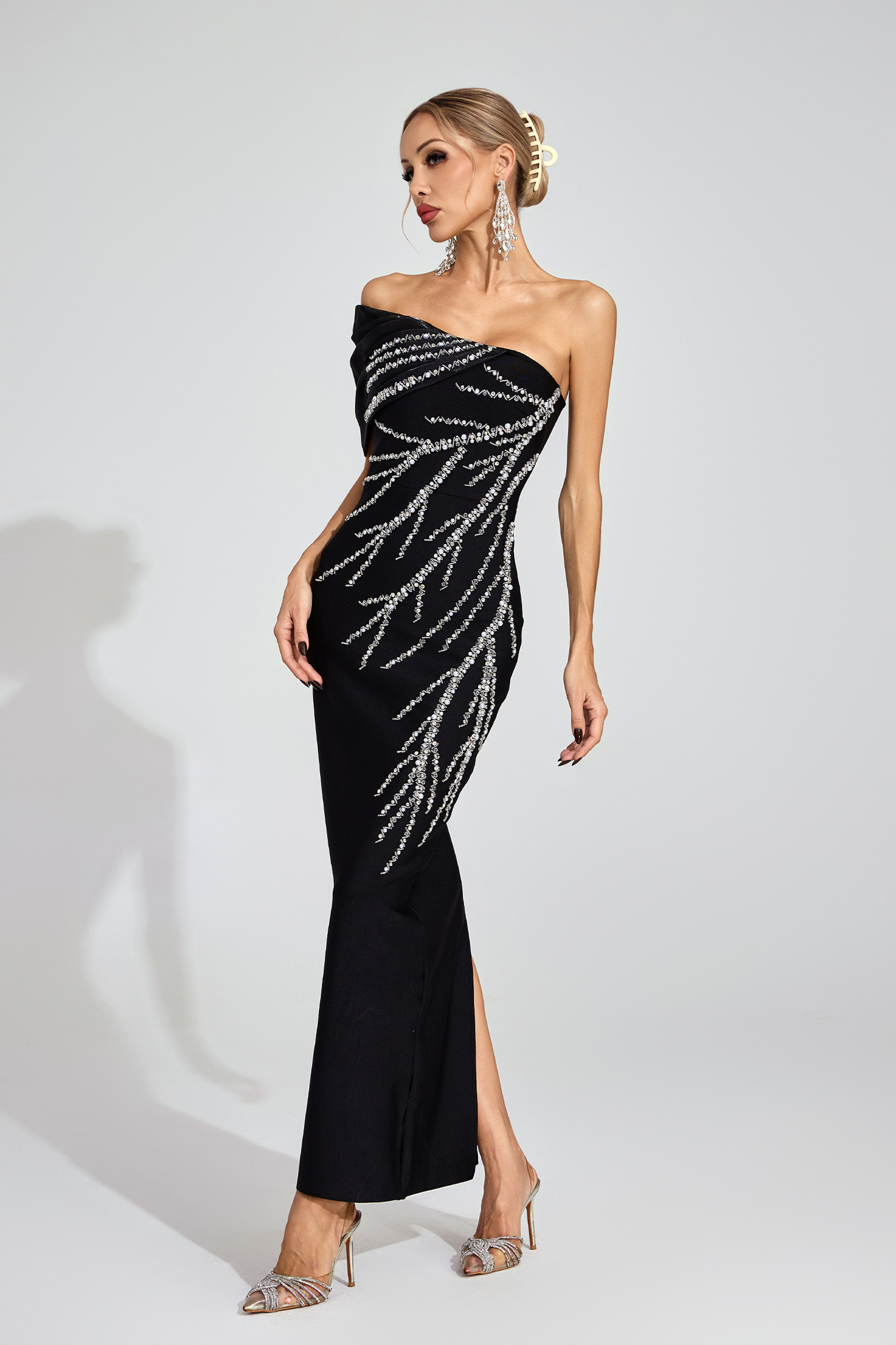 Brooke Black Diamond Bandage Dress