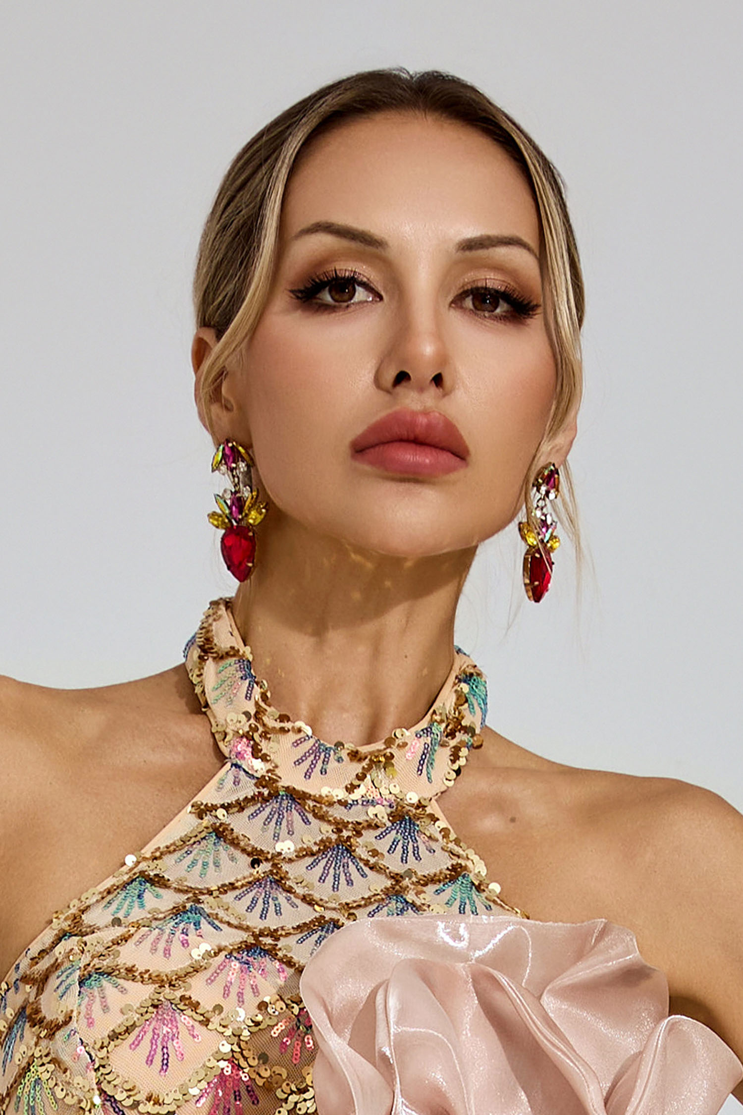 Burgess Red Diamond Earrings