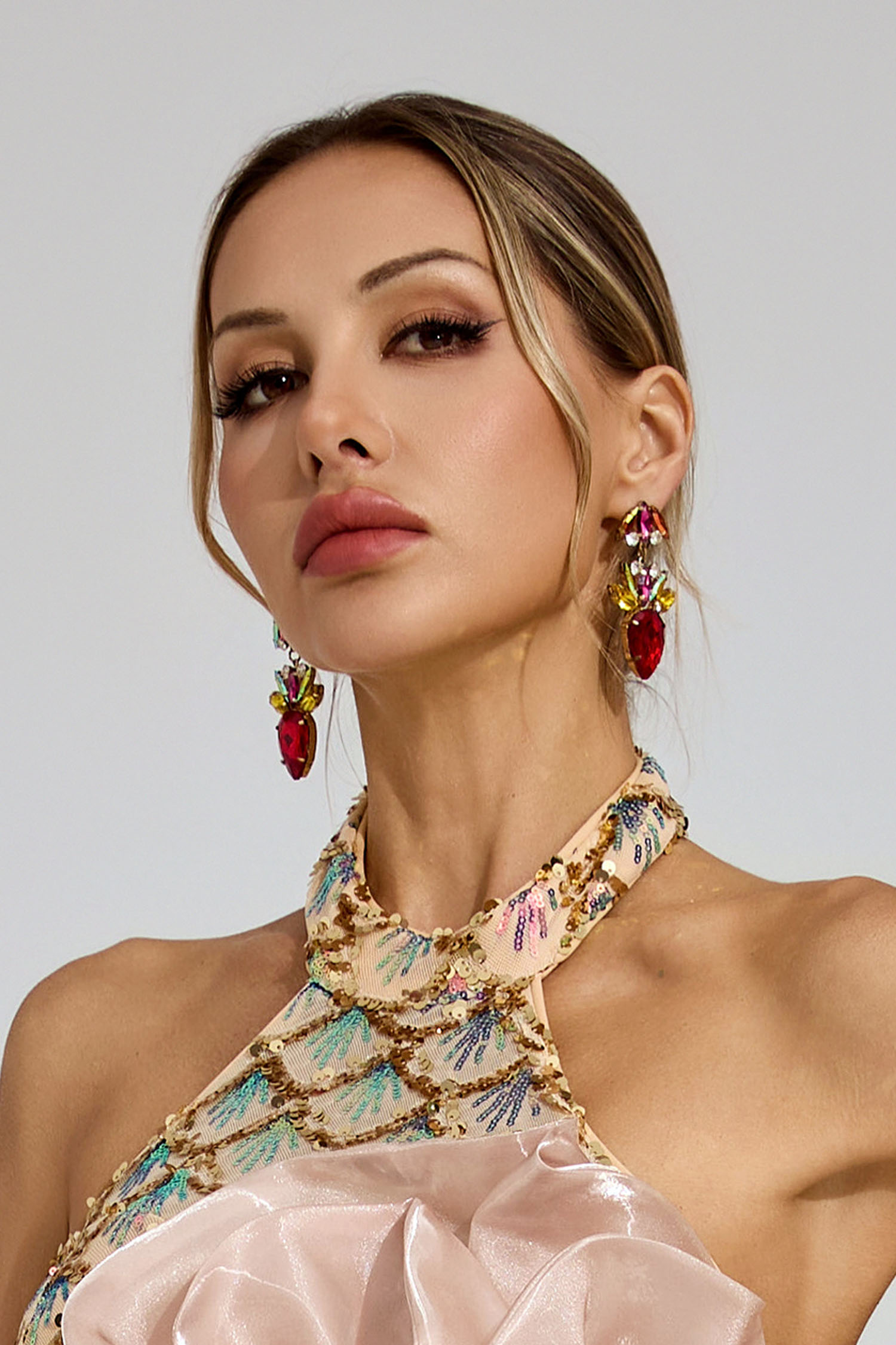 Burgess Red Diamond Earrings