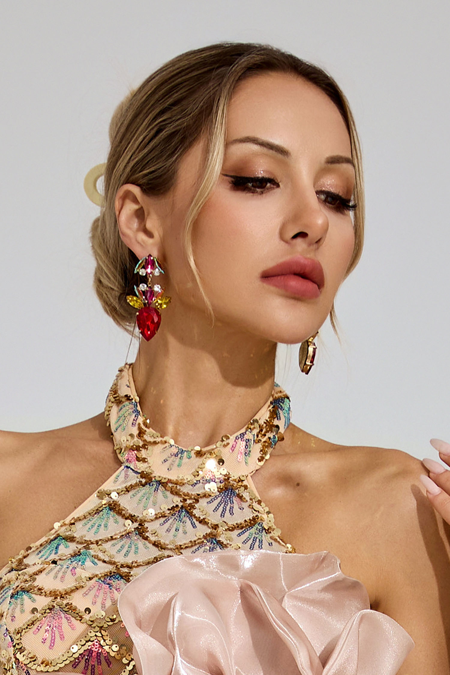 Burgess Red Diamond Earrings