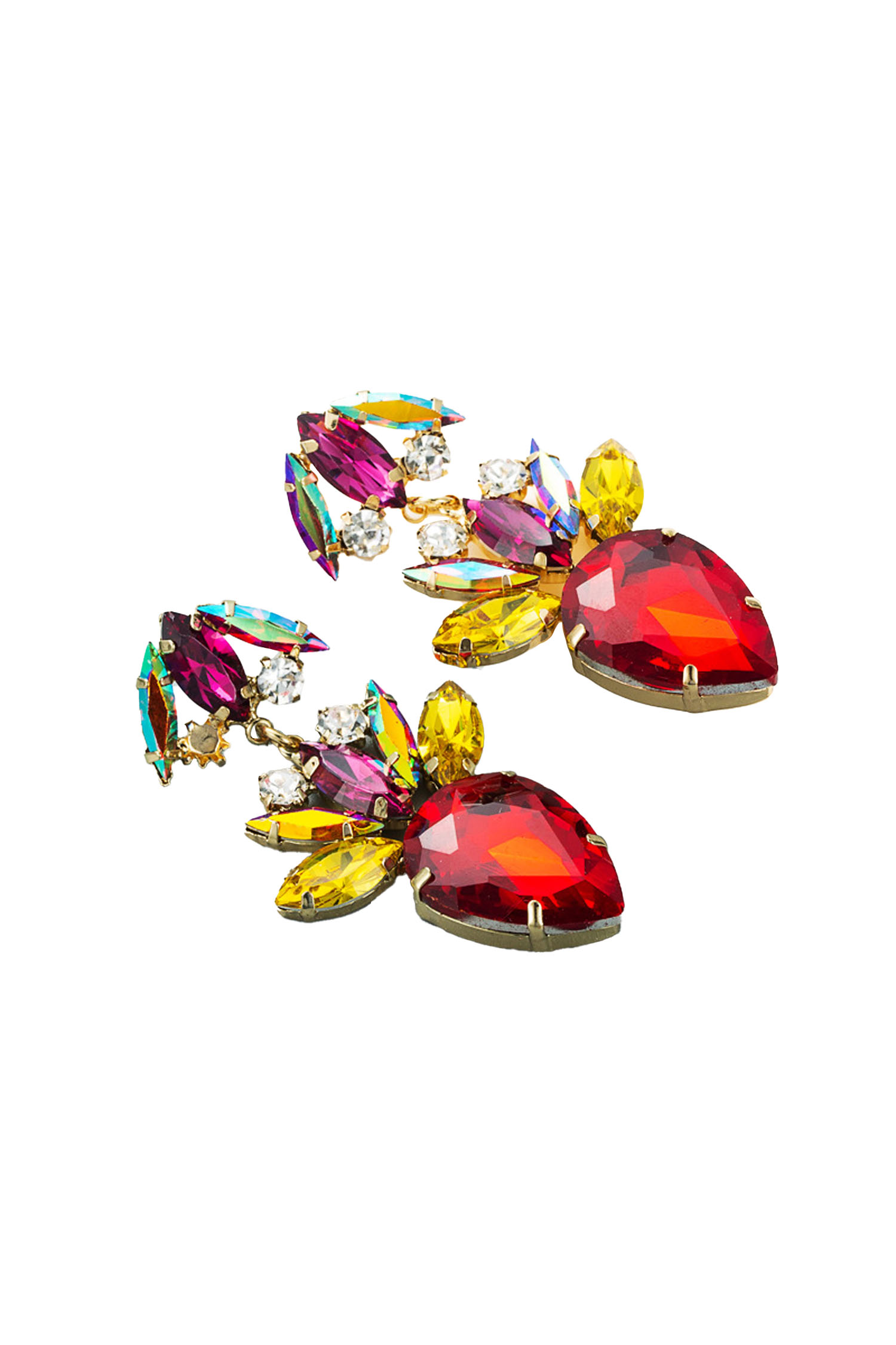 Burgess Red Diamond Earrings