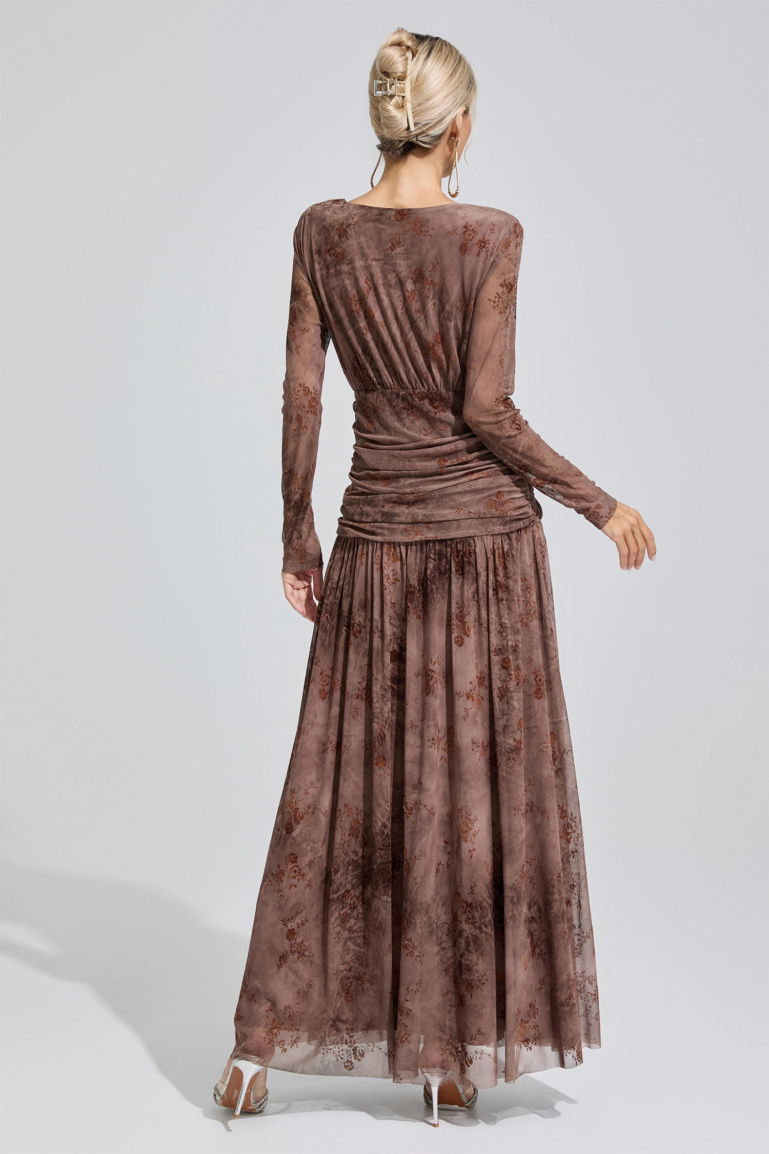 Butler Brown Pleated Maxi Dress