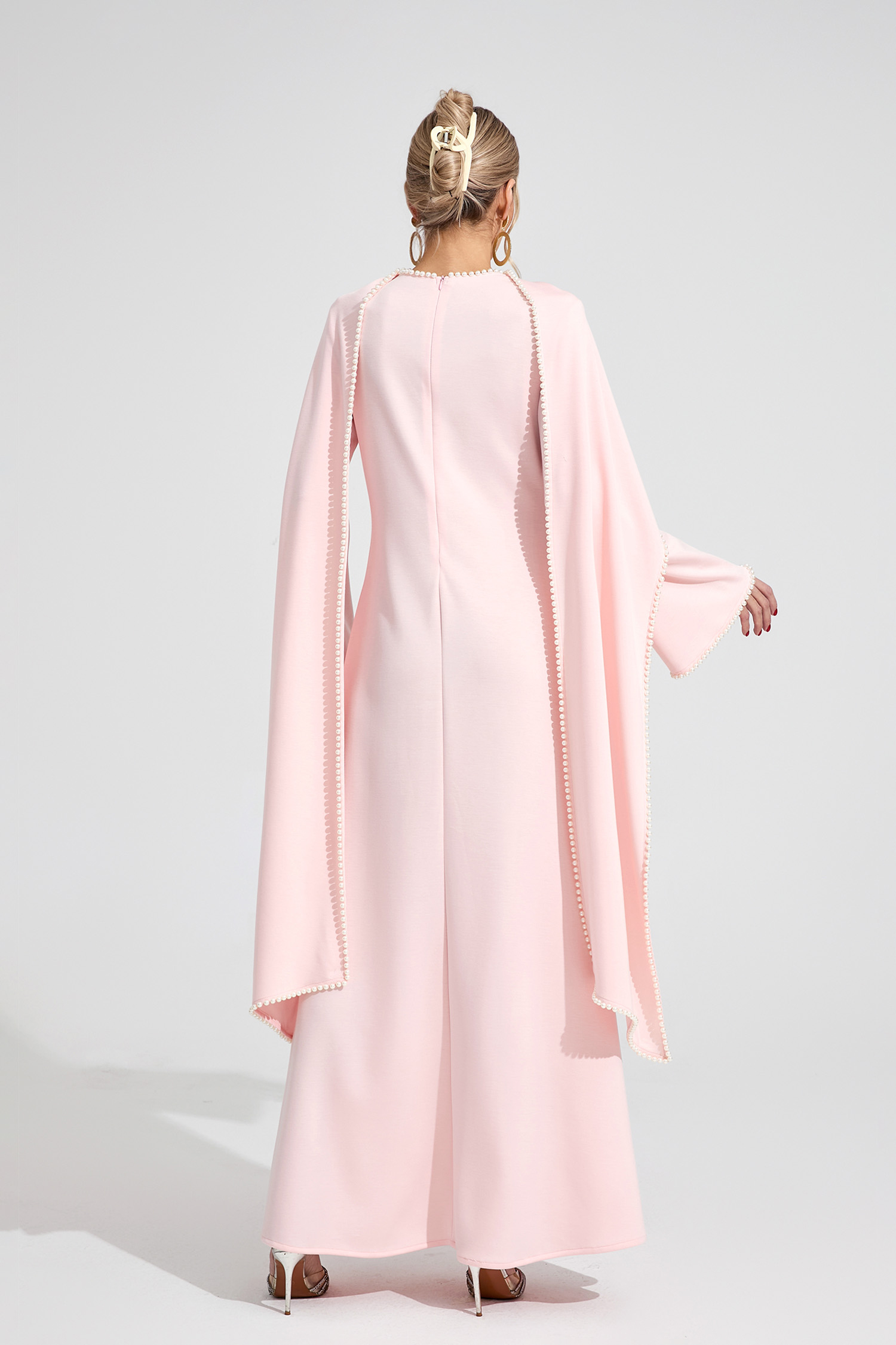 Caelia Pink Pearl Maxi Dress