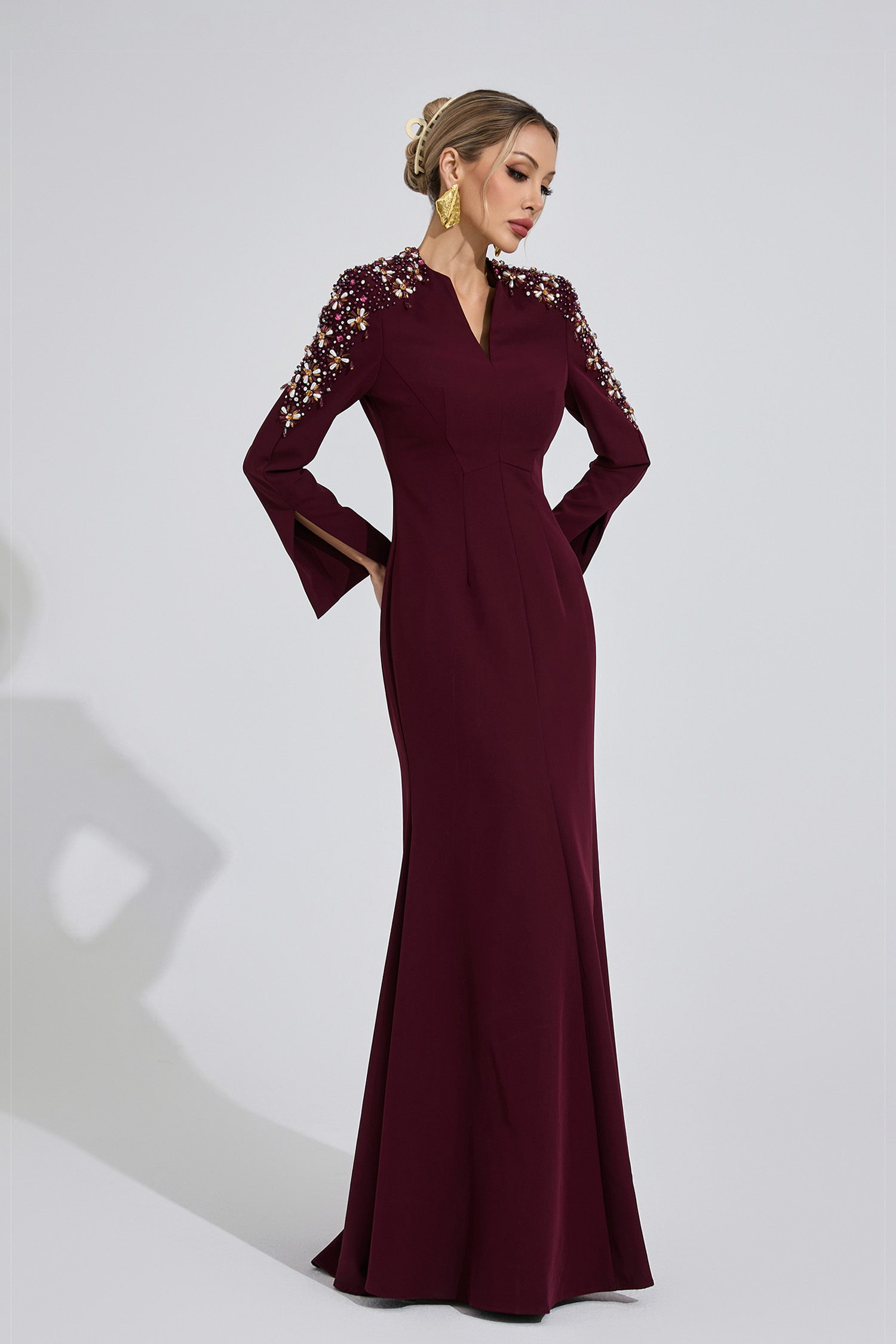Calli Sienna Pearl Maxi Dress
