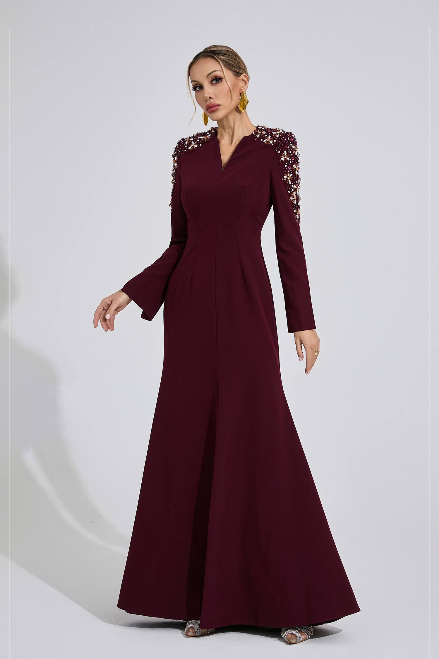 Calli Sienna Pearl Maxi Dress
