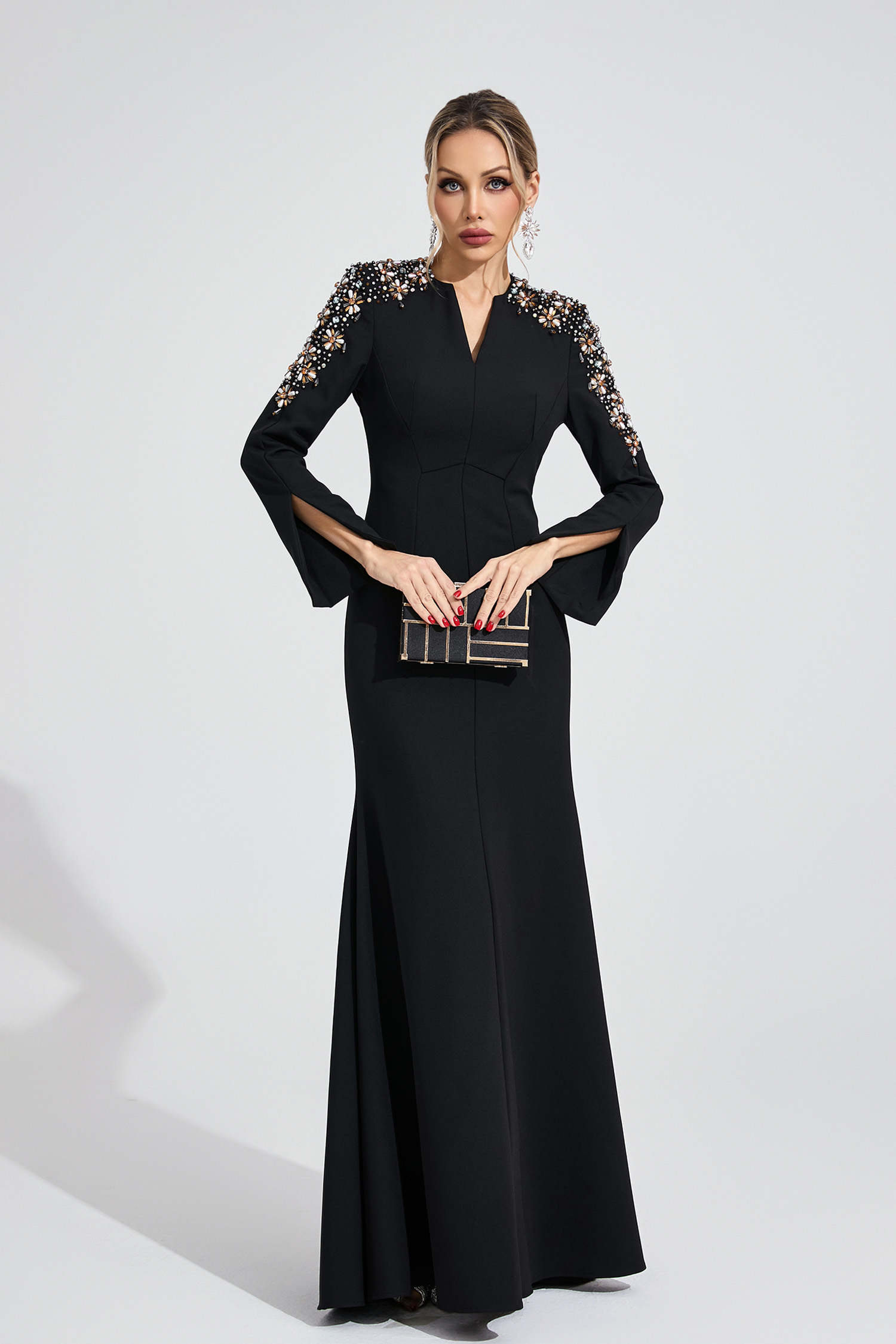 Calli Black Pearl Maxi Dress