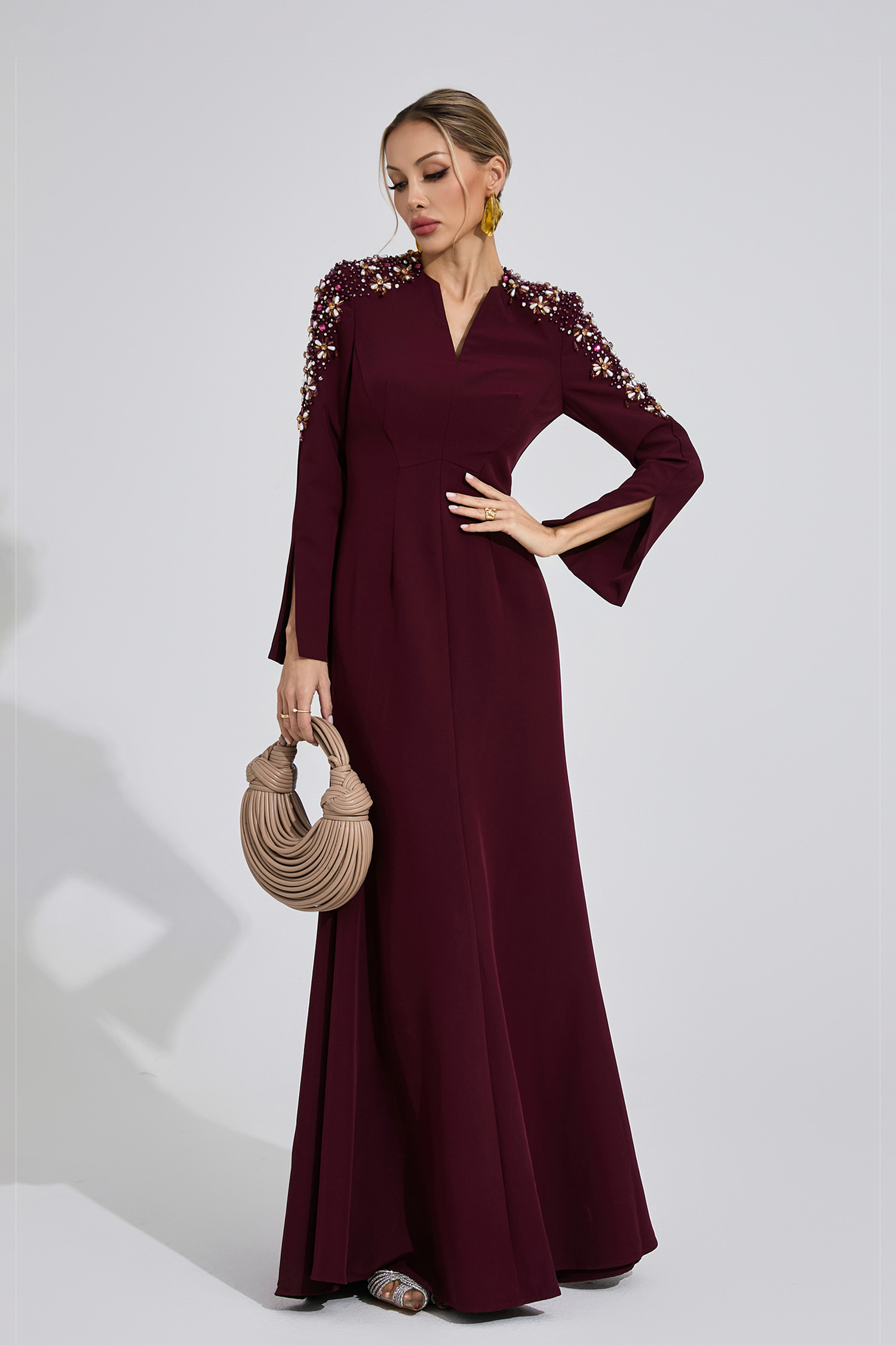Calli Sienna Pearl Maxi Dress