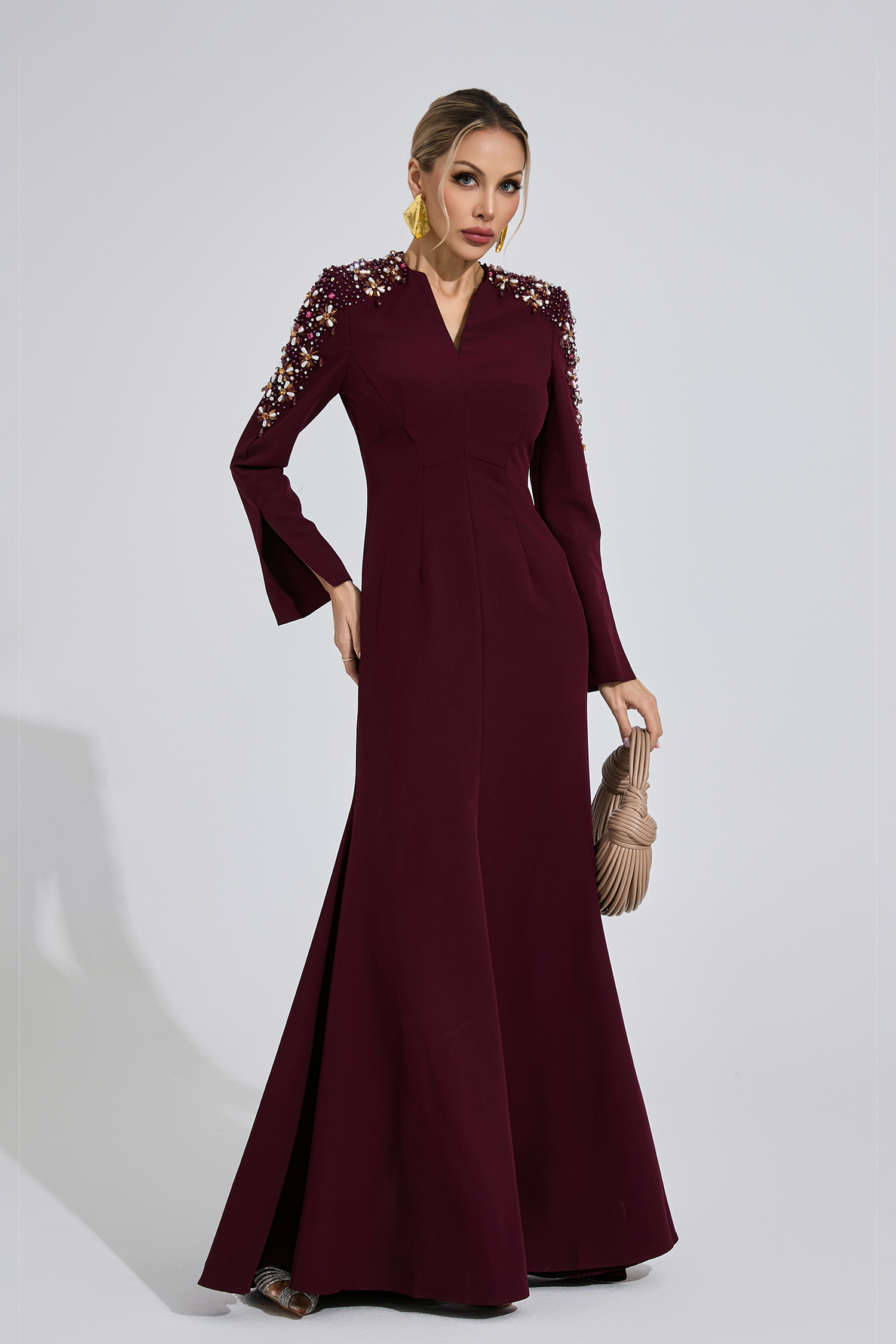 Calli Sienna Pearl Maxi Dress