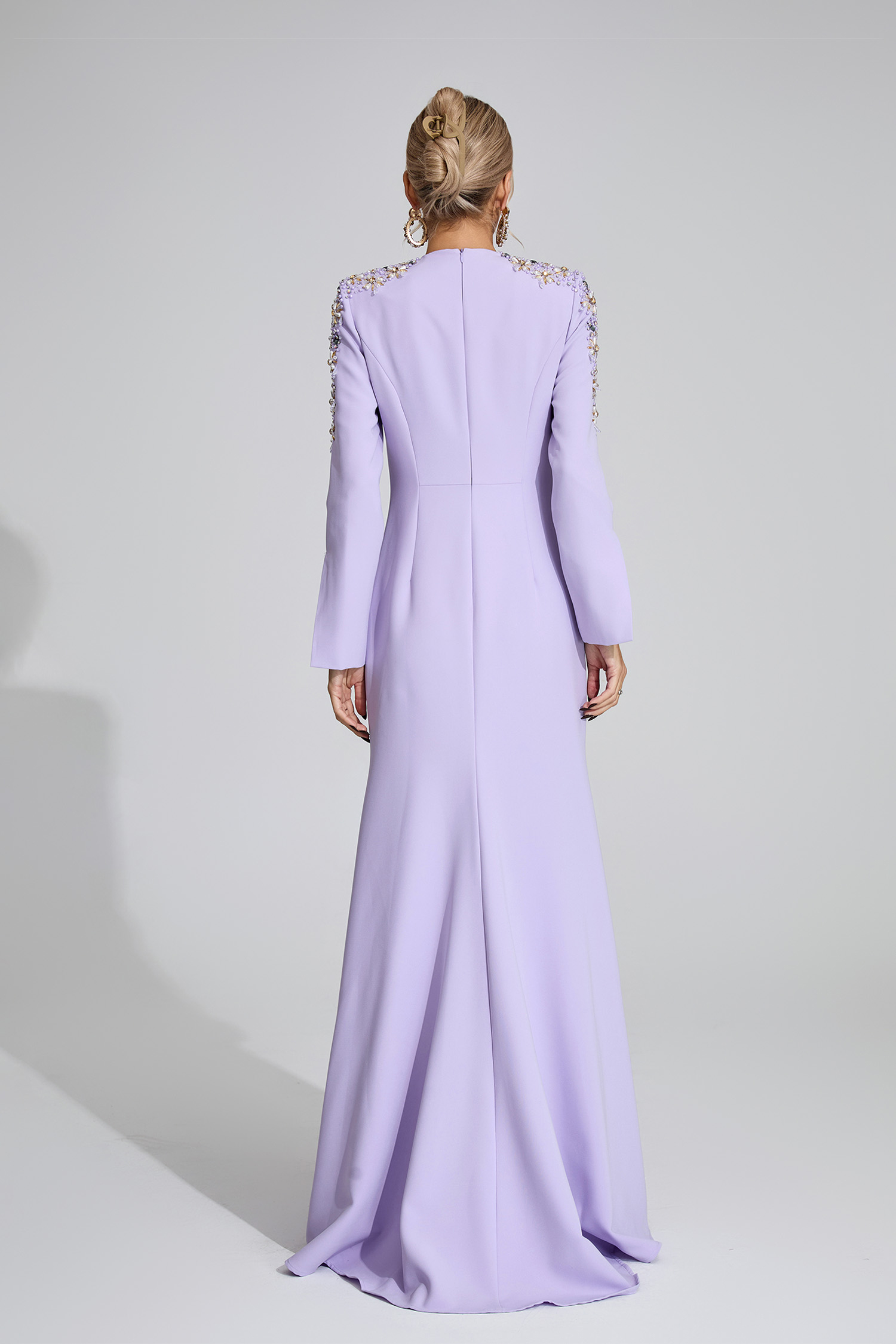 Calli Purple Pearl Maxi Dress