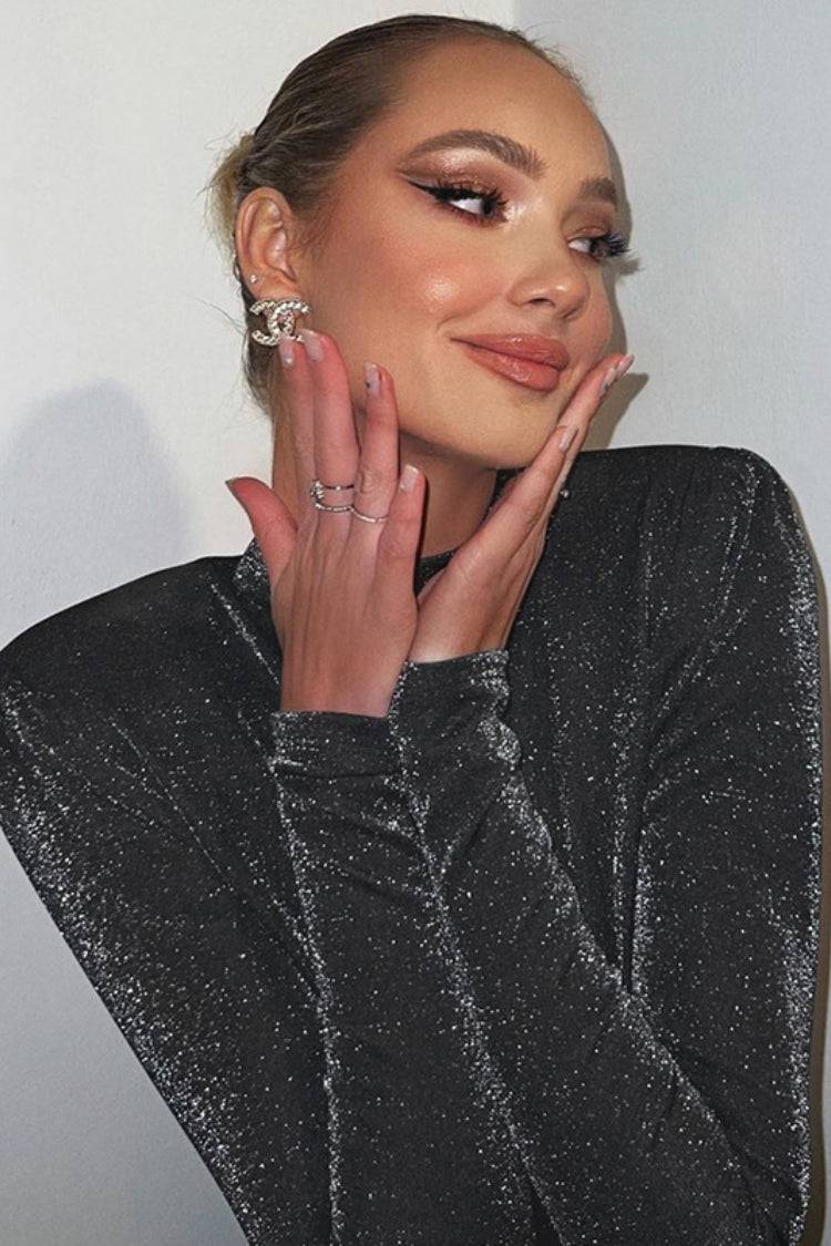 Camille Black Bodycon Dress-CATCHALL