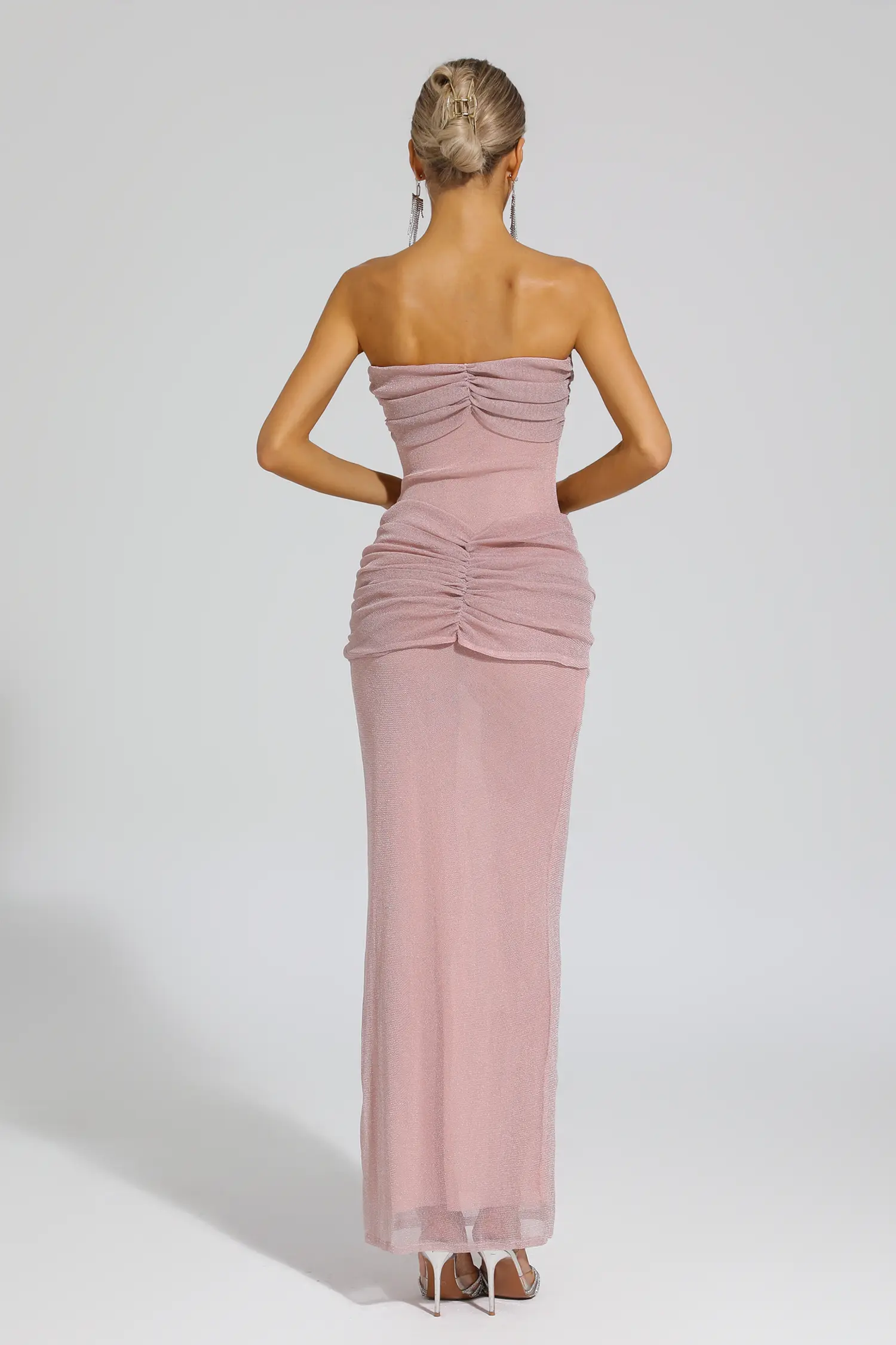 Carey Pink Off Shoulder Maxi Dress-CATCHALL
