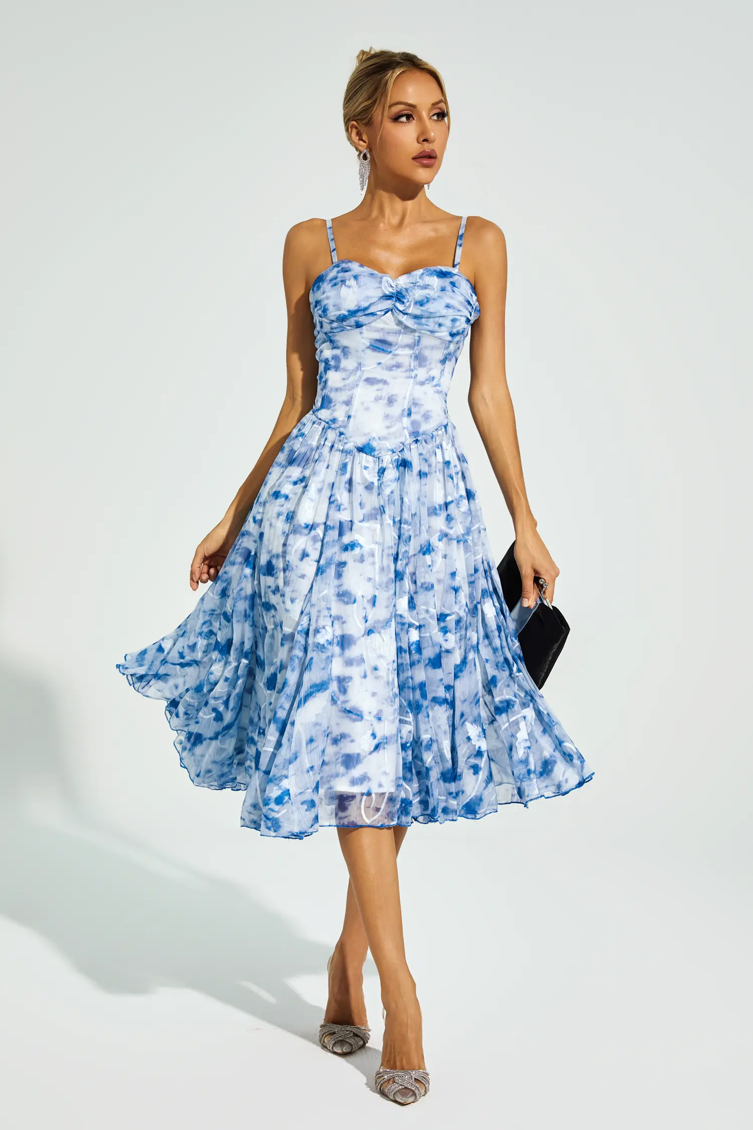 Carroll Blue Ink Slip Dress-CATCHALL