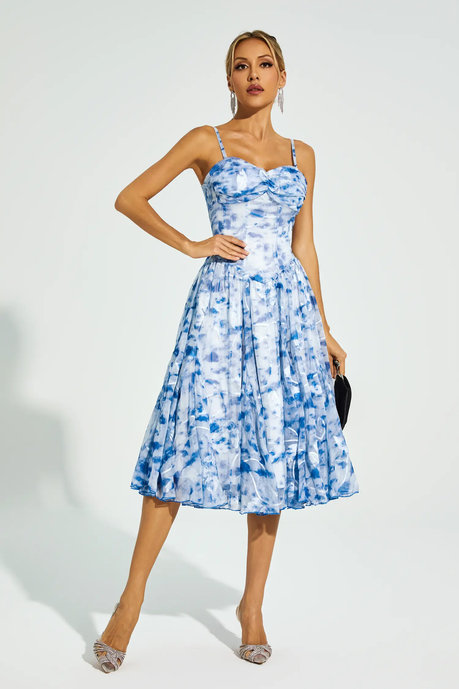 Carroll Blue Ink Slip Dress-CATCHALL