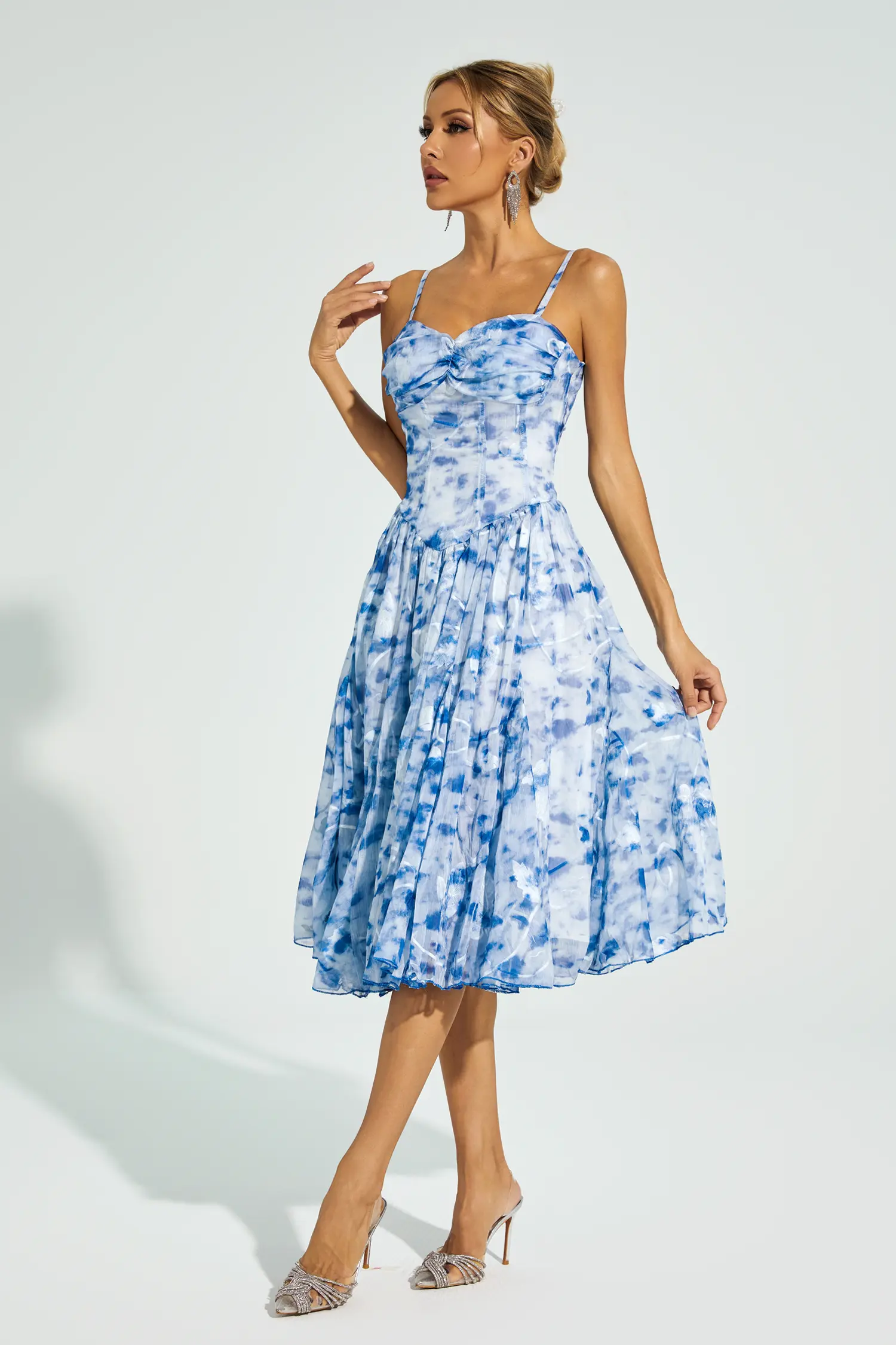 Carroll Blue Ink Slip Dress-CATCHALL