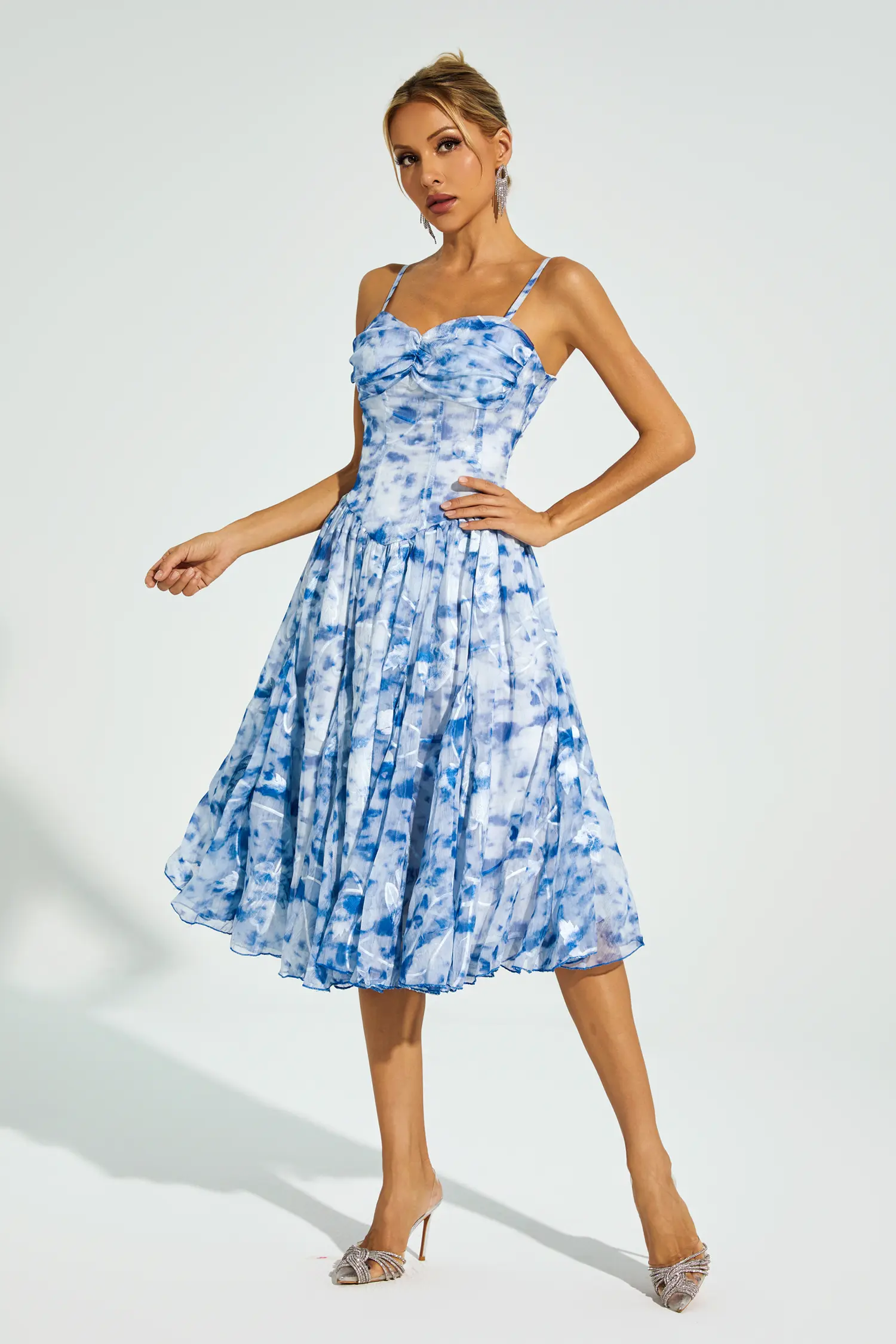 Carroll Blue Ink Slip Dress-CATCHALL