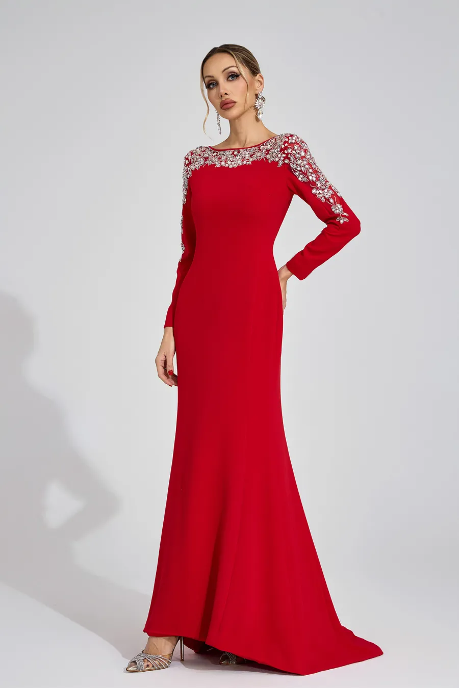 Diamond Maxi dress in Red