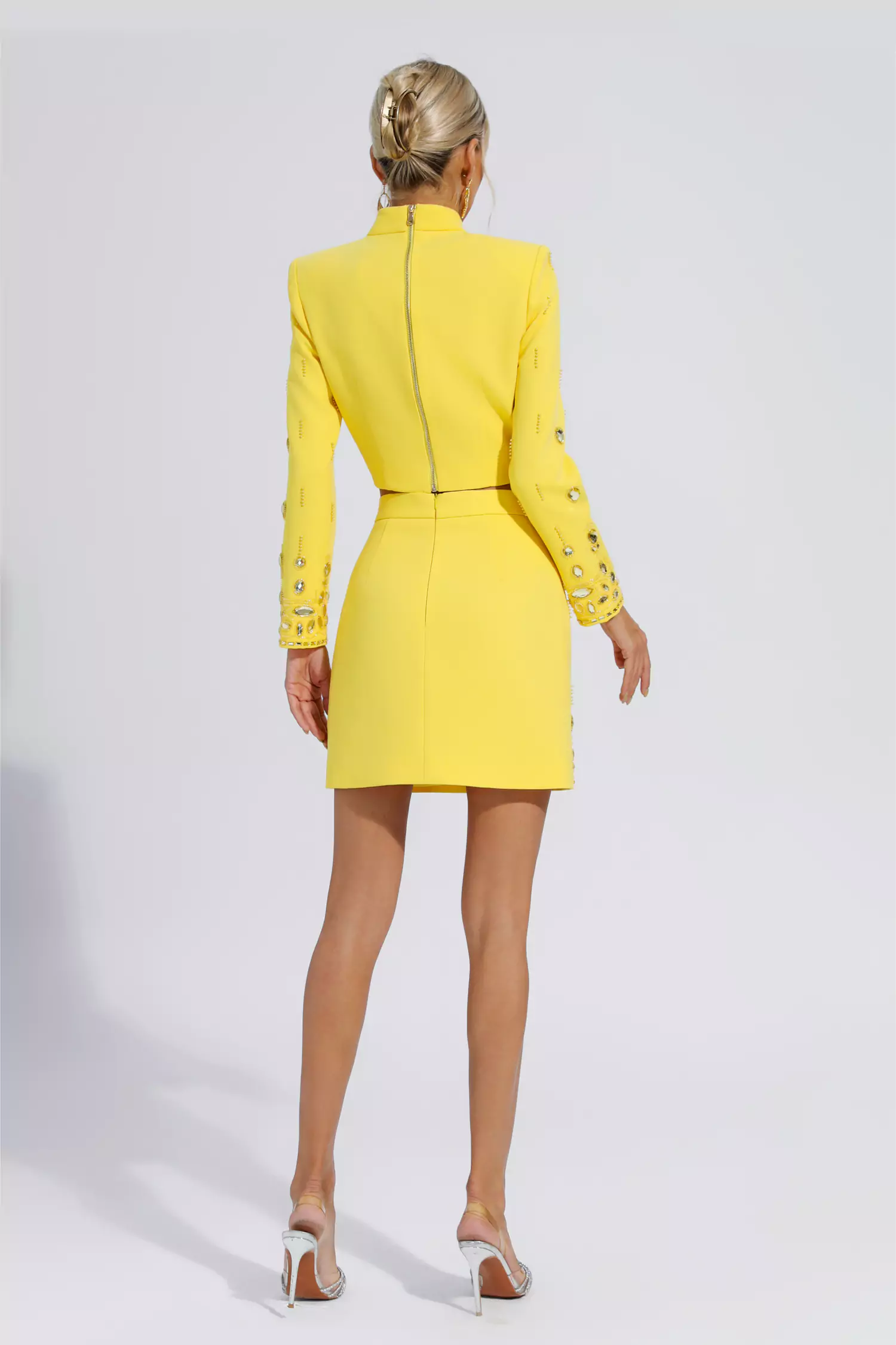 Cecelia Yellow Crystal Embellished Set-CATCHALL