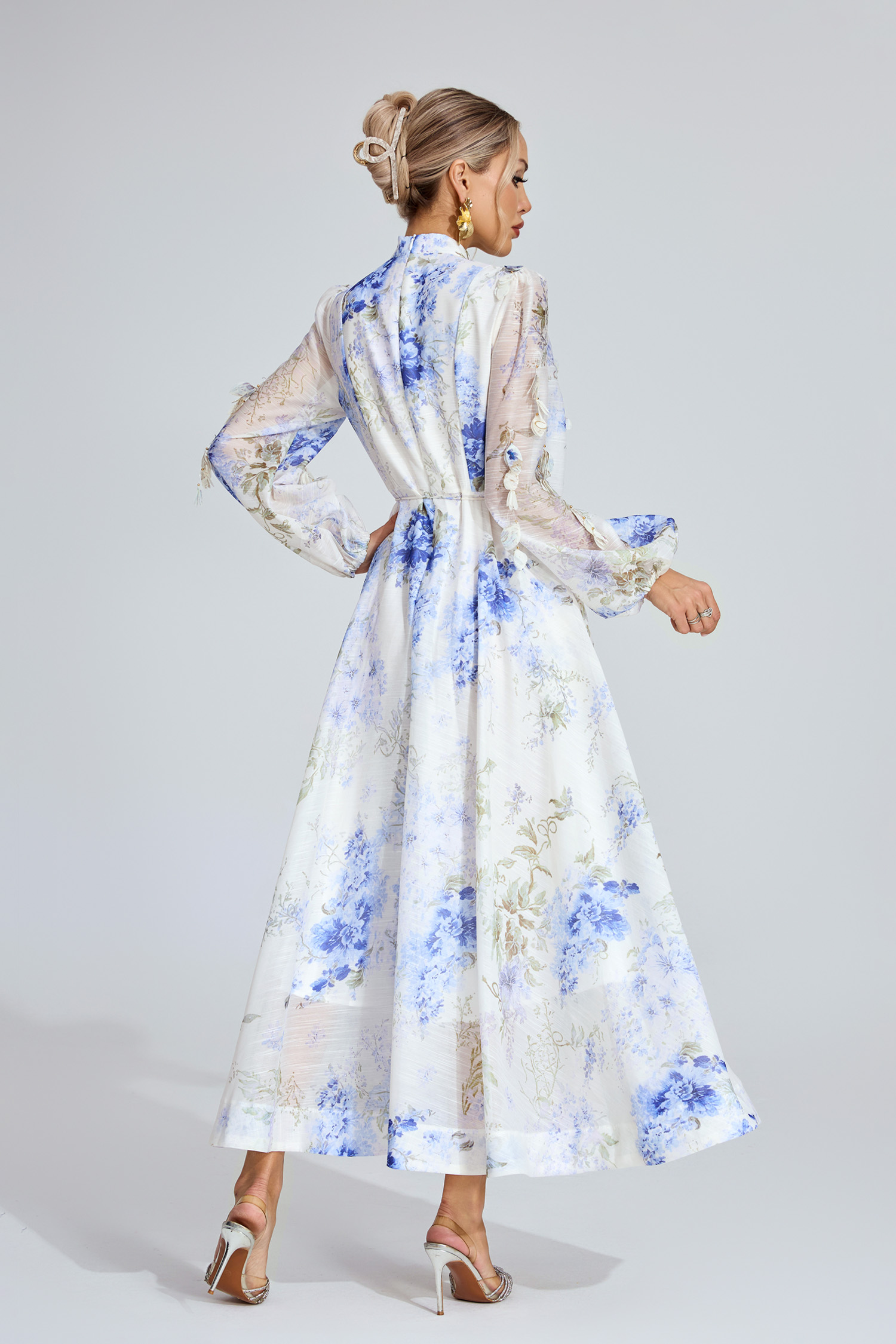 Cecil Floral Organza Maxi Dress